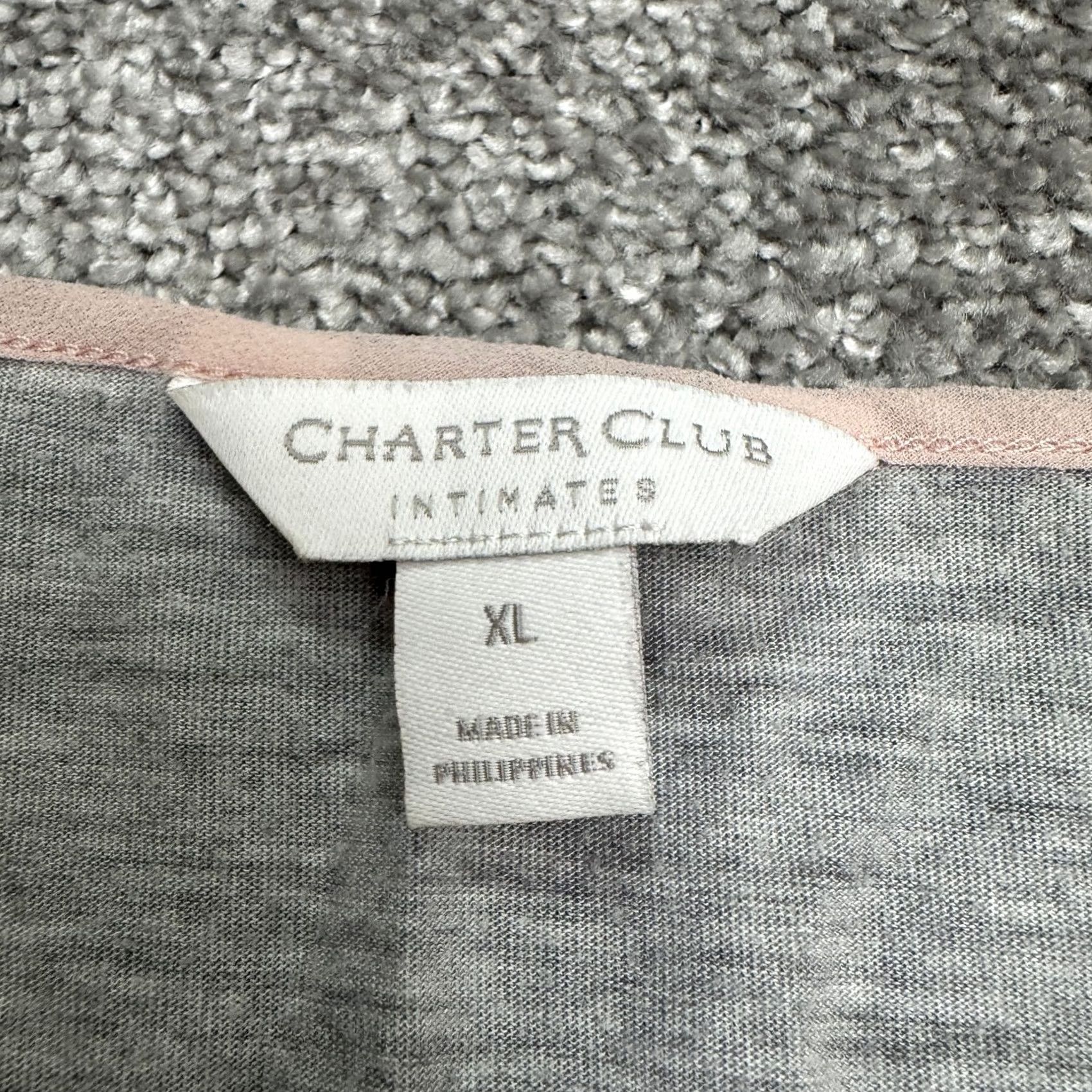 Charter Club Charter Club Dress Womens XL Gray Pink Lace Trim Nightgown Sleepwear Size XL / US 12-14 / IT 48-50 - 5 Thumbnail