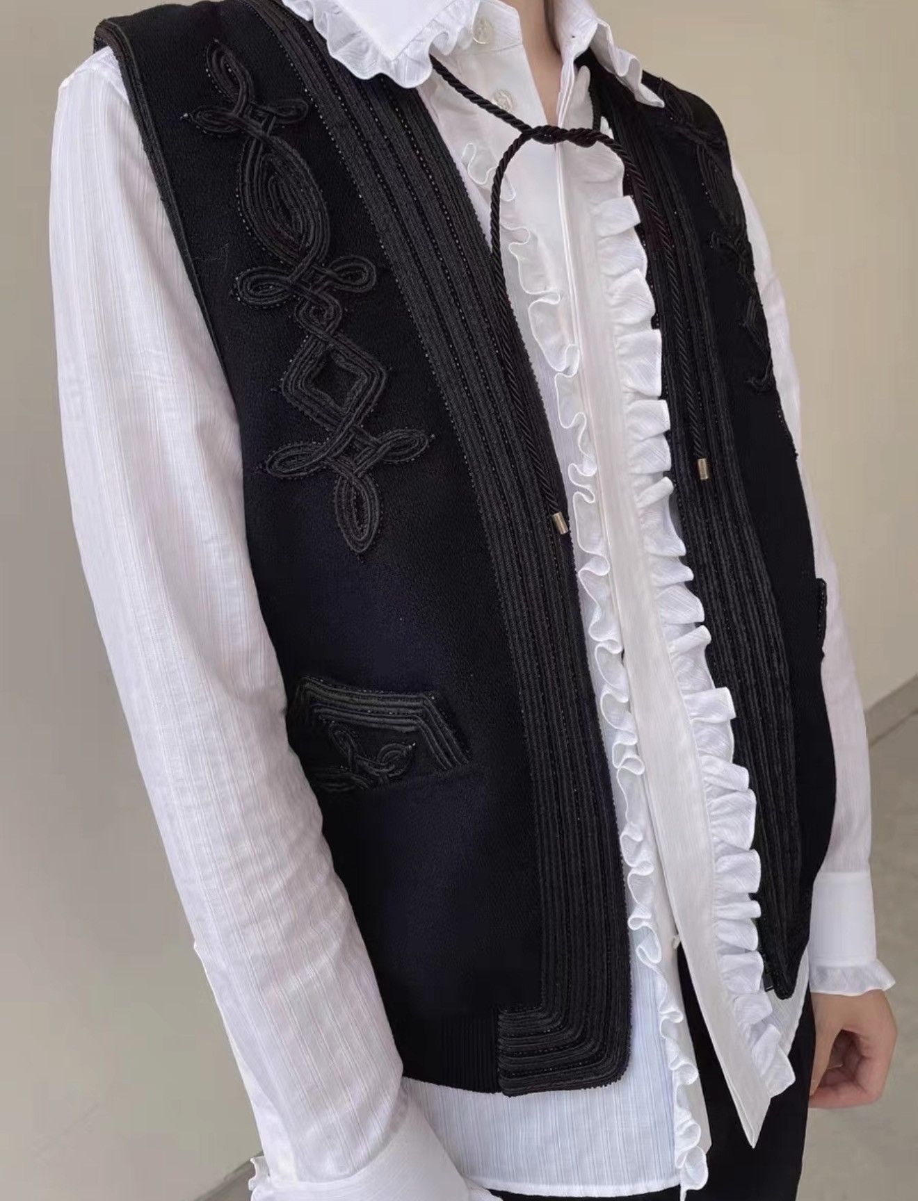 Saint Laurent Paris runway rhinestone embroidered vest size50 Size US M / EU 48-50 / 2 - 3 Thumbnail