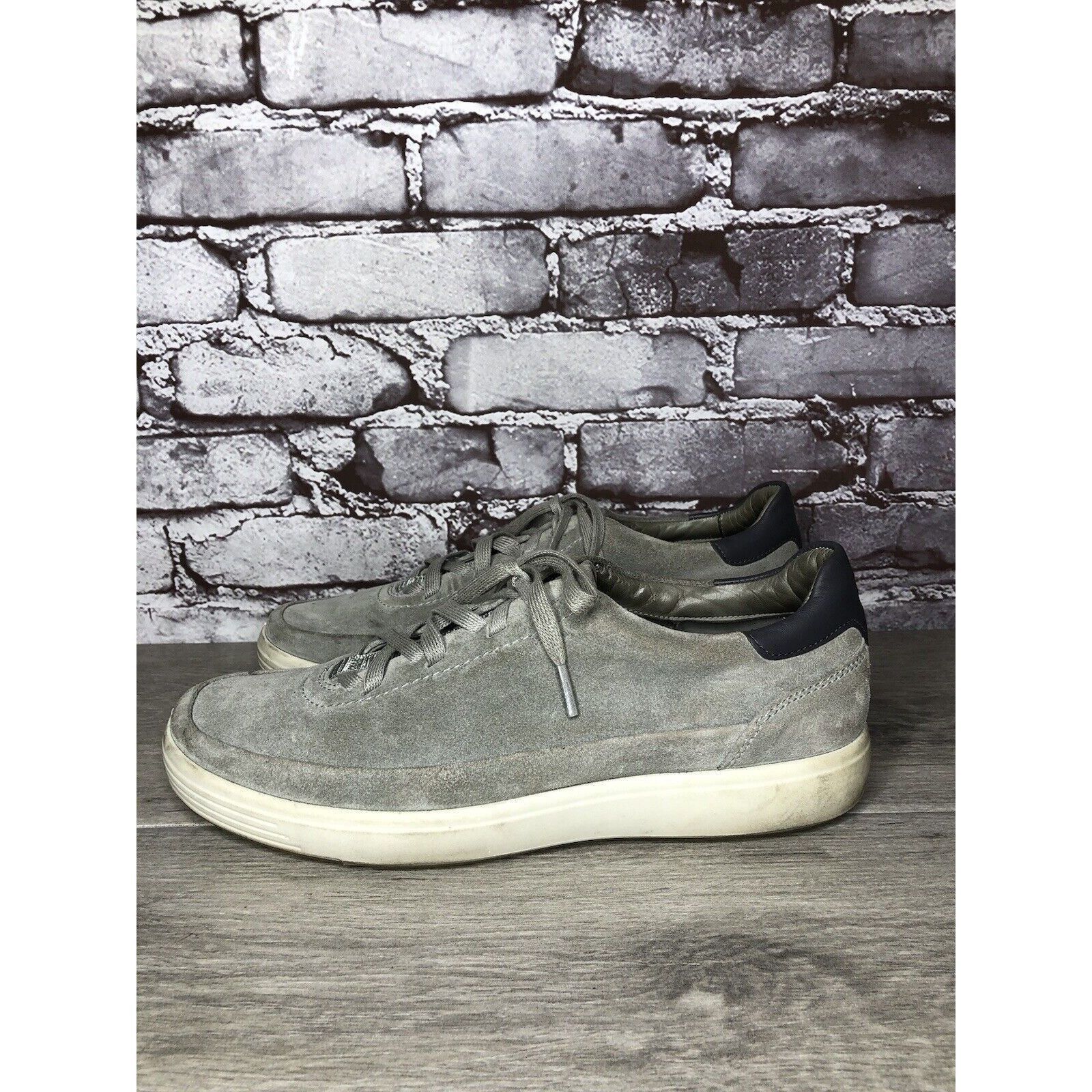 Ecco ECCO Grey Suede Leather Lace Up Comfort Casual Sneakers Shoe Size US 10 / EU 43 - 5 Thumbnail