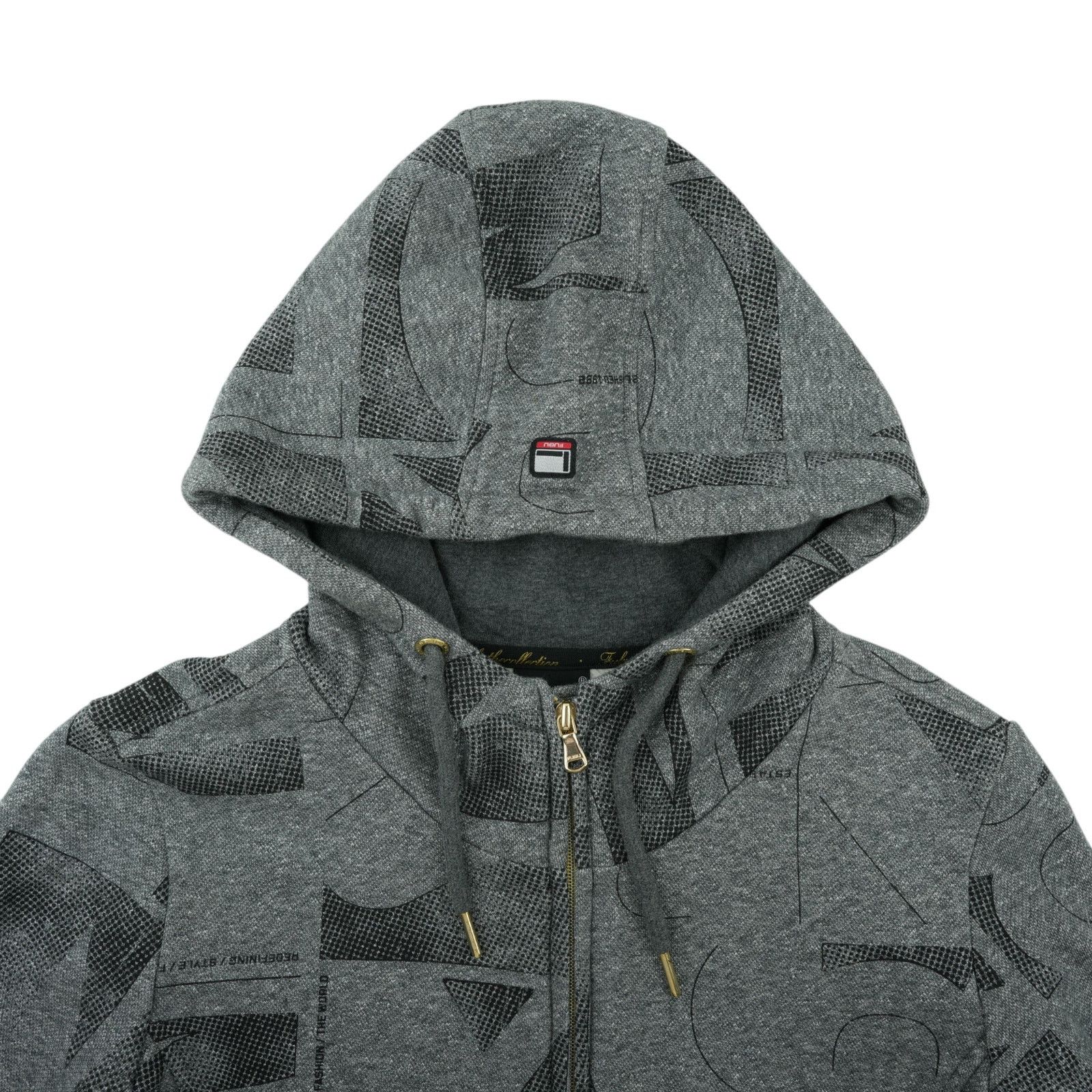 Fubu Vtg Fubu NYC 1992 Hoodie Womens S Gray Allover Print Y2K Size S / US 4 / IT 40 - 4 Thumbnail