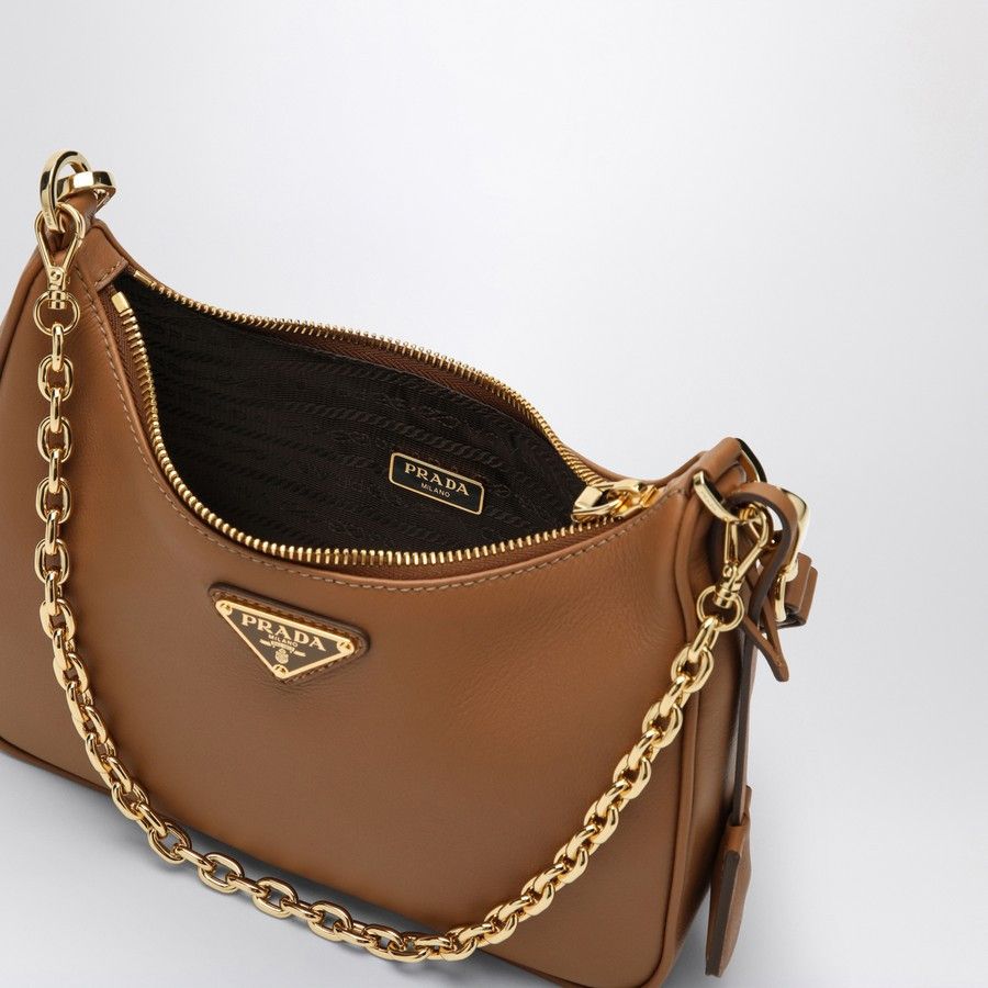 Prada o1d2blof0924 Size : OS / Leather Mini Bag In Beige Size ONE SIZE - 4 Thumbnail