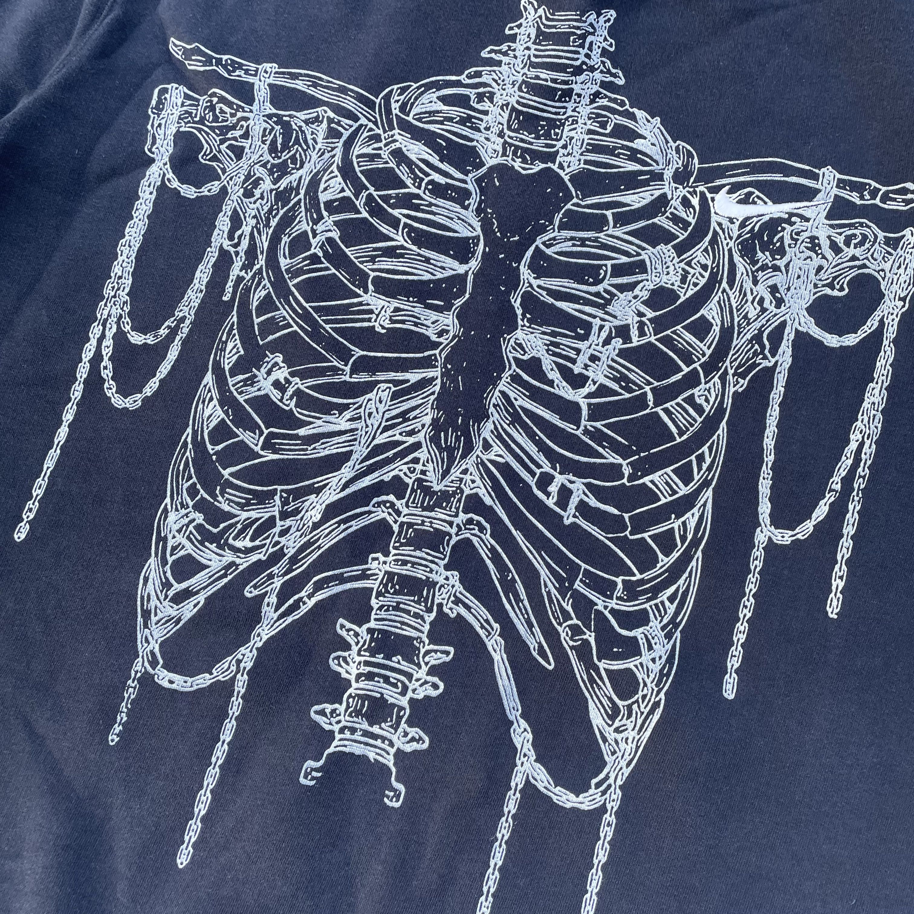 Nike Custom Vintage Nike sweatshirt Skeleton art grunge opium y2k Size US XL / EU 56 / 4 - 6 Thumbnail