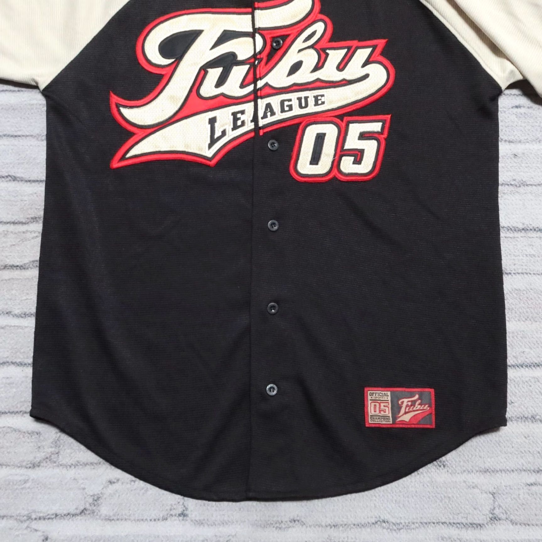 Fubu VINTAGE FUBU Baseball Jersey Mens L Black 05 Hip Hop Street 2000s Size US L / EU 52-54 / 3 - 3 Thumbnail