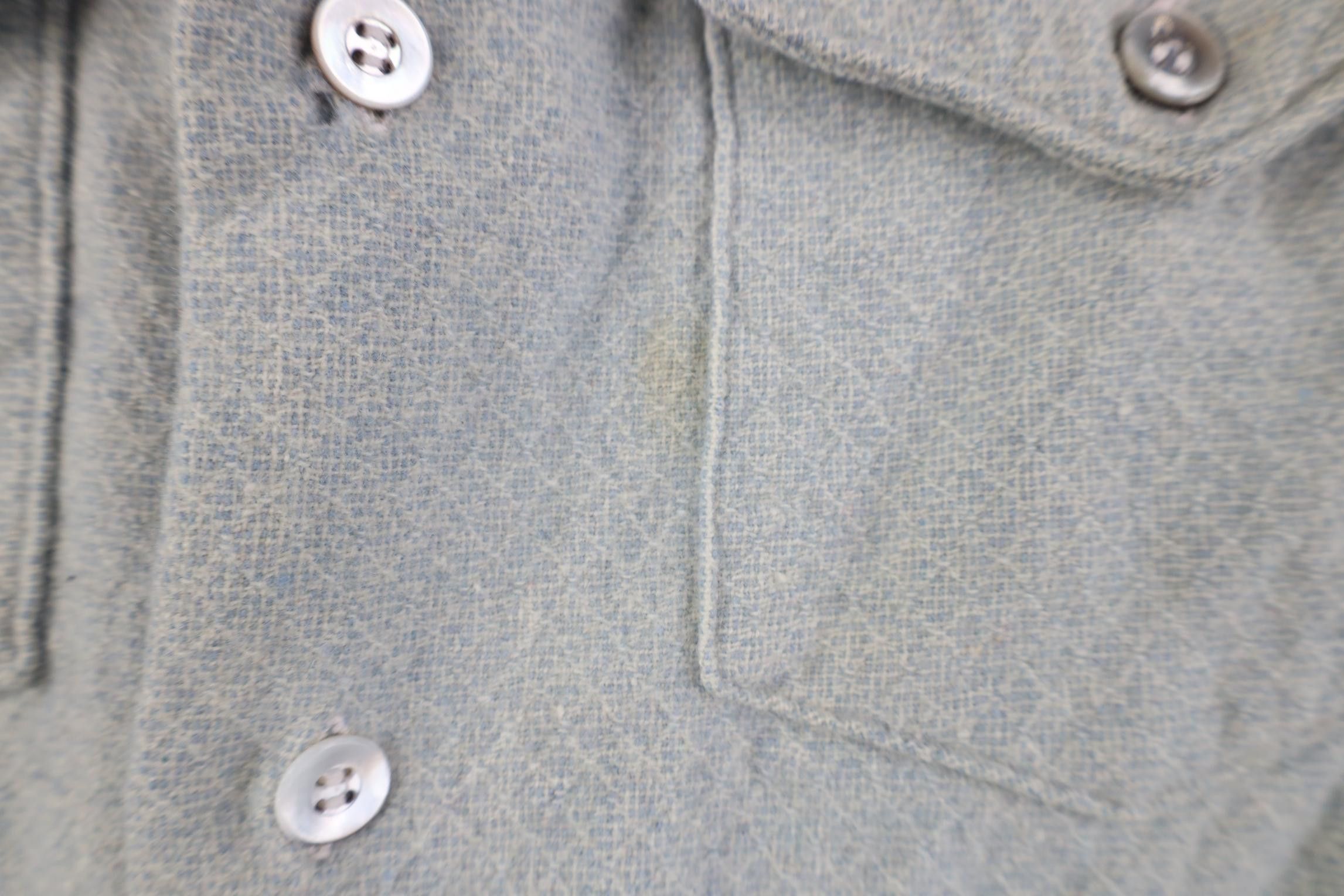 Vintage Vintage 50s 60s Pearl Button Wool Knit Button Shirt Blue USA Size US S / EU 44-46 / 1 - 8 Thumbnail