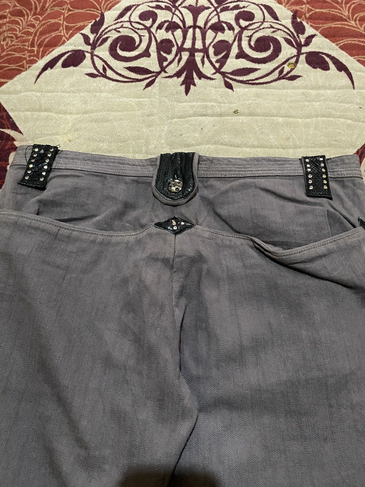 If Six Was Nine Rare Nstyle Japan Denim Snake Skin Studded Size US 33 - 18 Thumbnail