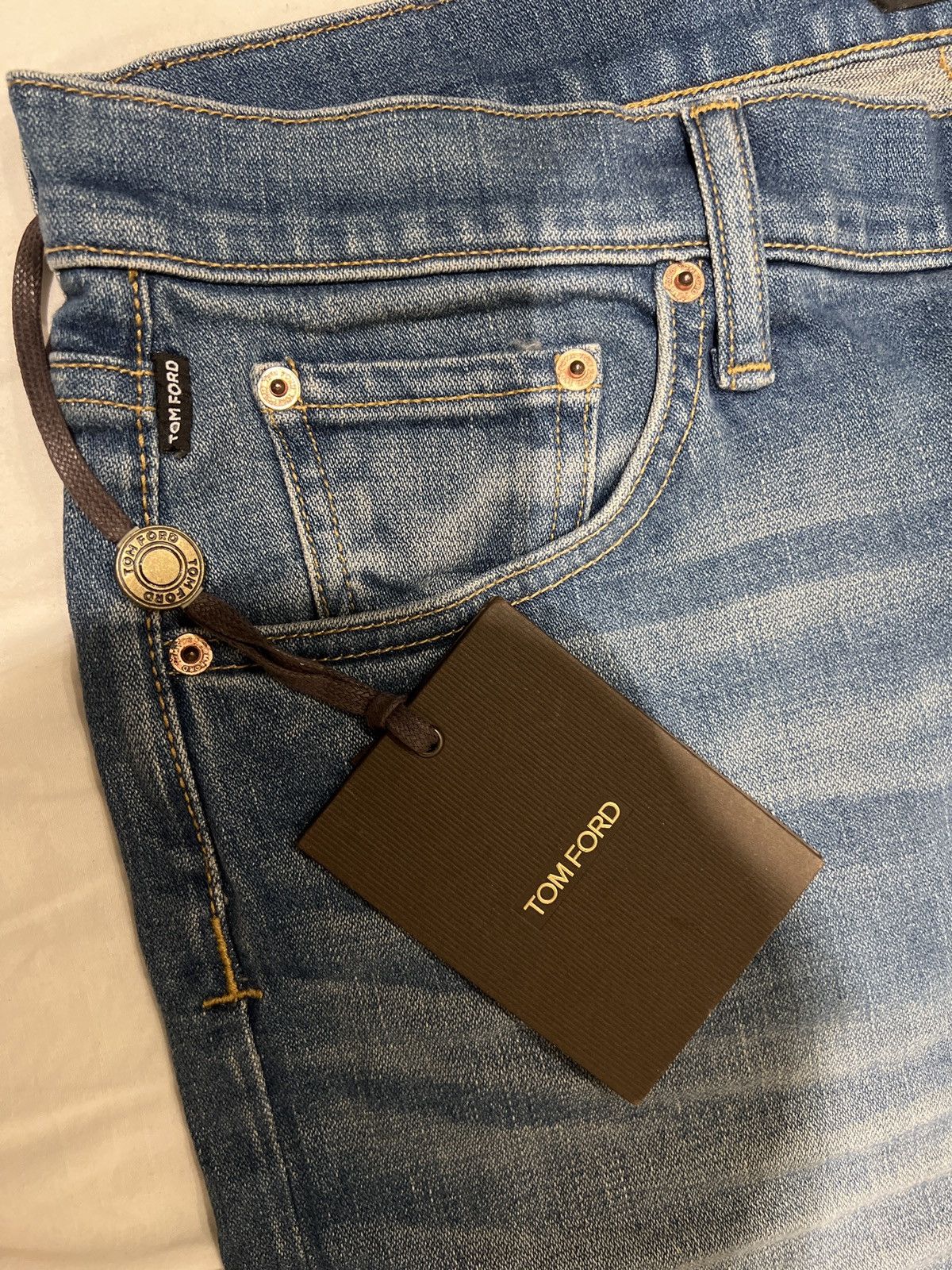 Tom Ford Tom Ford Standard Fit Whashed Blue Jean 34 98% Cotton Size US 34 / EU 50 - 19 Thumbnail