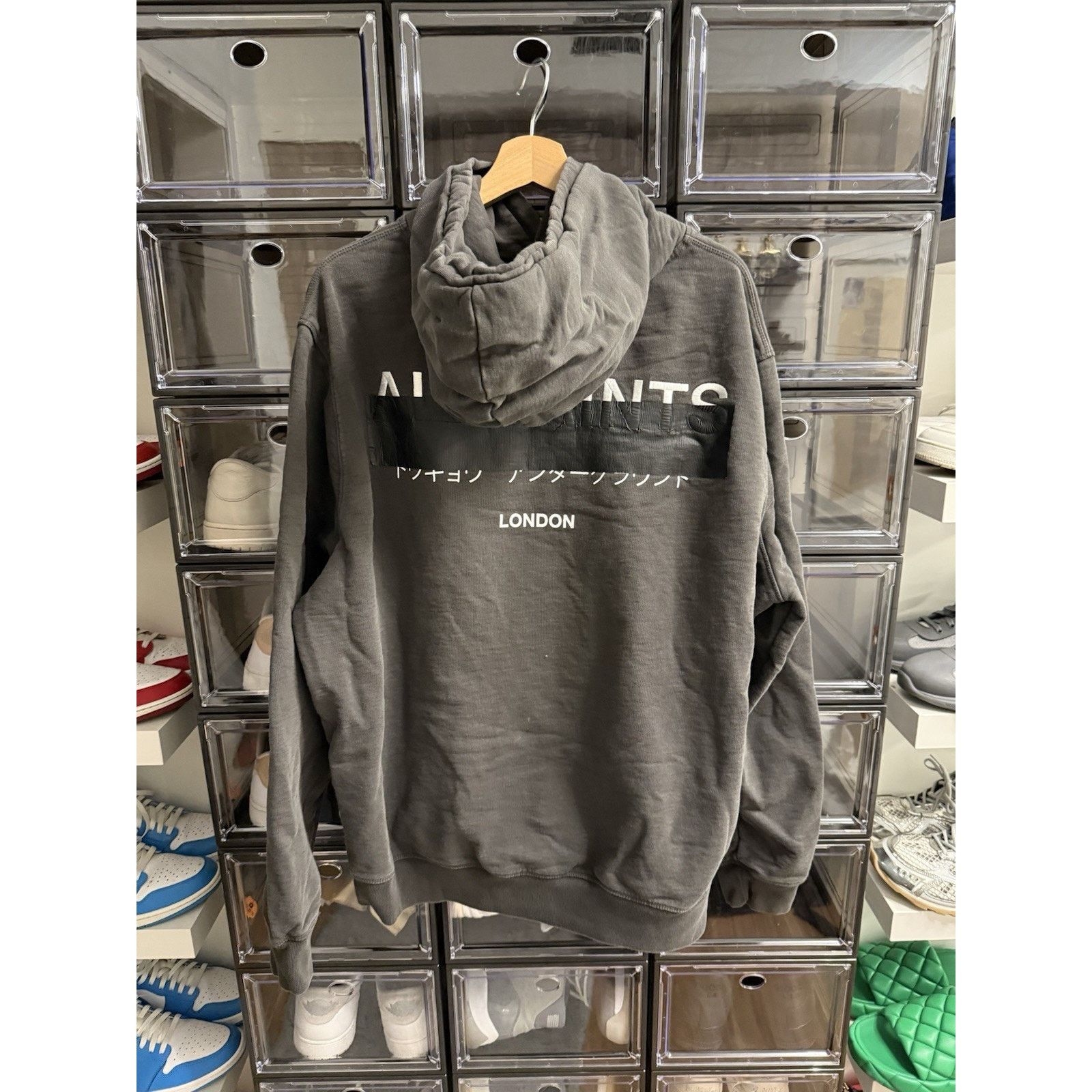 Allsaints ALLSAINTS REDACT PULLOVER EMBROIDERED LOGO HOODIE Size US XL / EU 56 / 4 - 4 Thumbnail