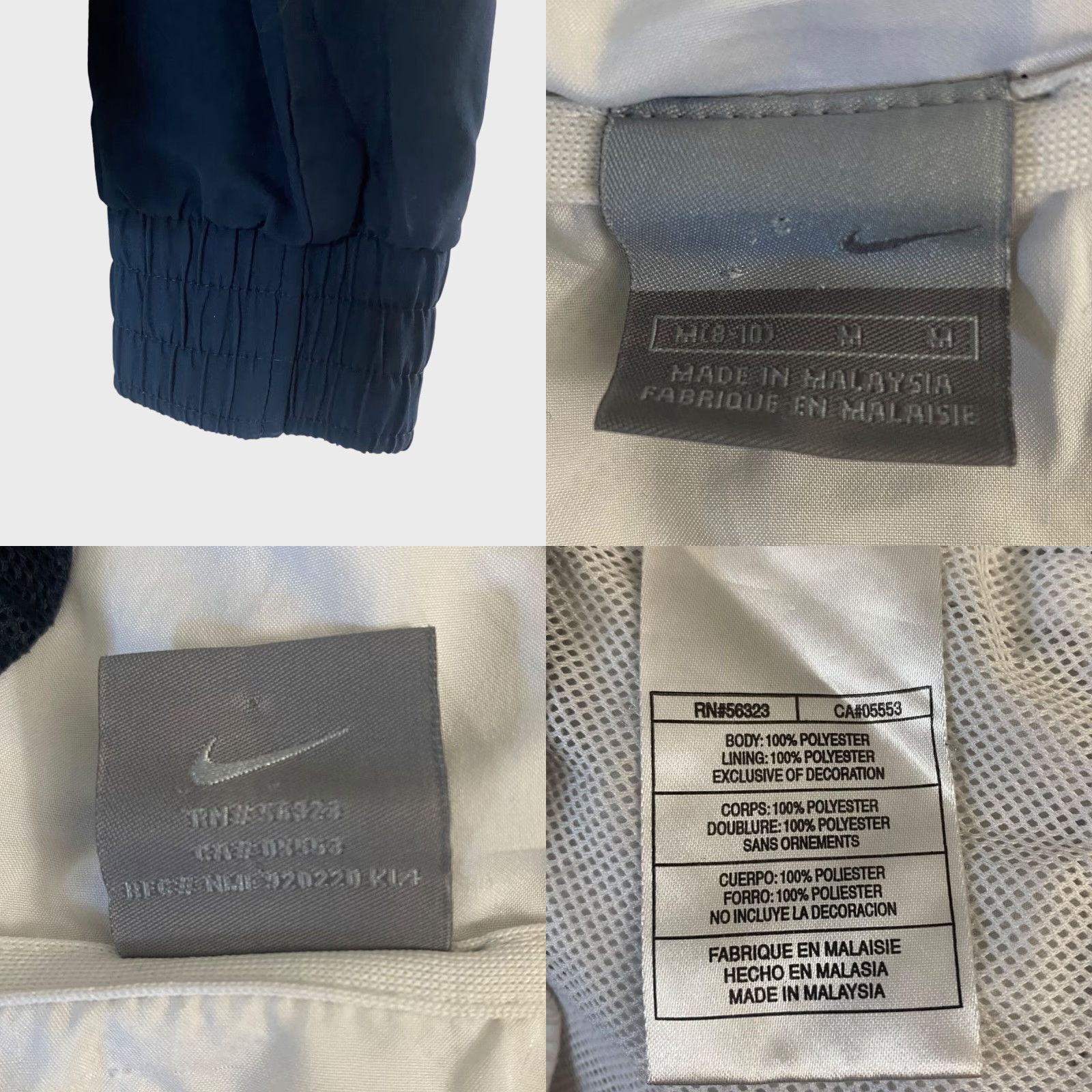 Nike VINTAGE Nike Sportswear Hooded Windbreaker Womens Medium Blue White Retro Full-Zip Size M / US 6-8 / IT 42-44 - 8 Thumbnail