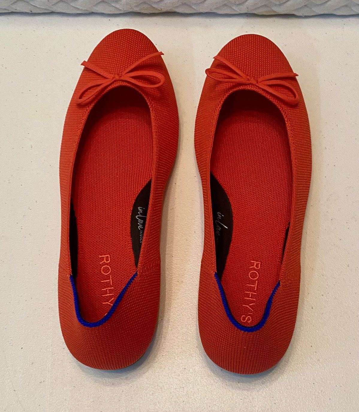Rothy's Rothy’s The Ballet Bow Flat Glamour Red In Love Insole 9 NEW Size US 9 / IT 39 - 13 Thumbnail