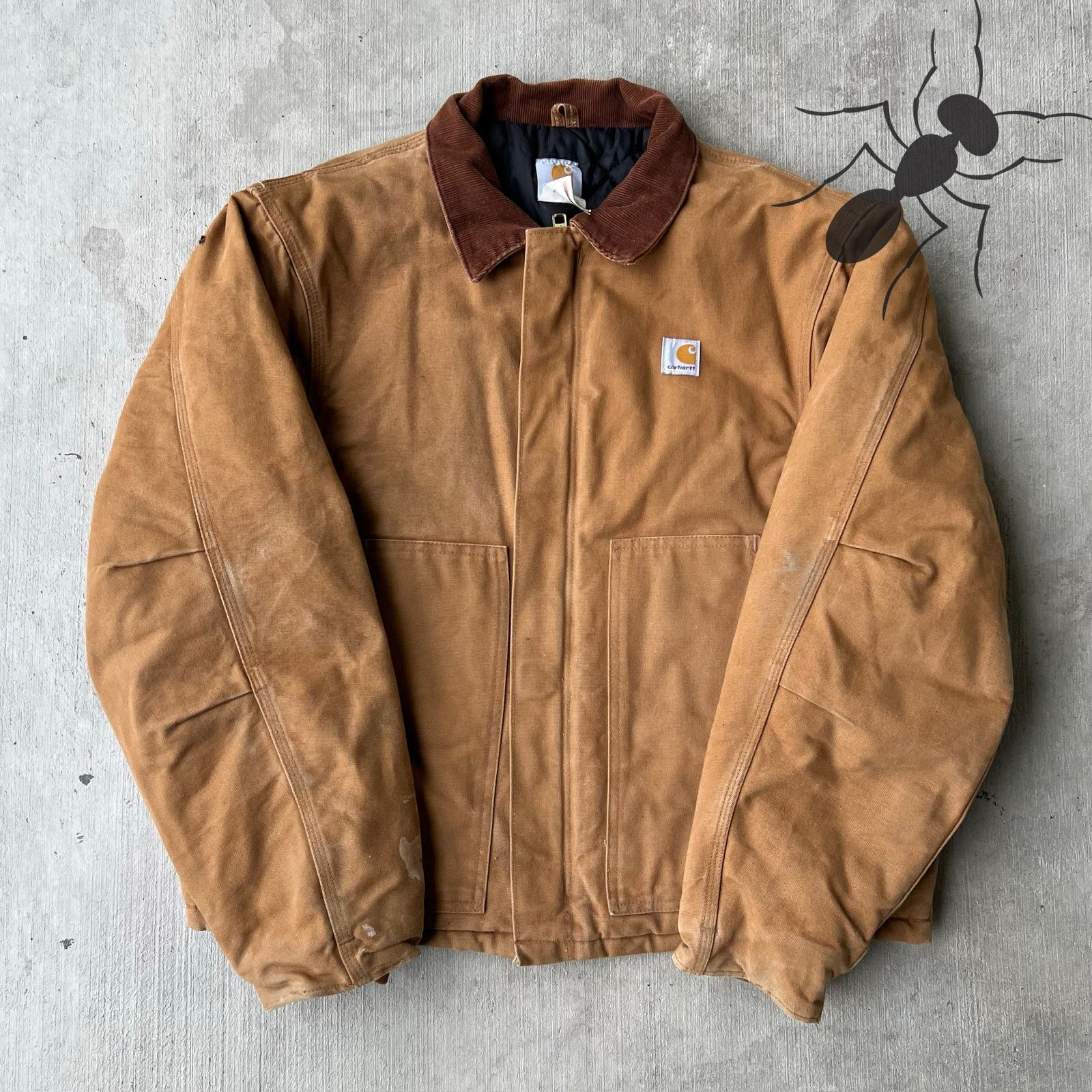Carhartt × Vintage Carhartt J02 BRN brown work wear jacket Size US L / EU 52-54 / 3 - 1 Thumbnail