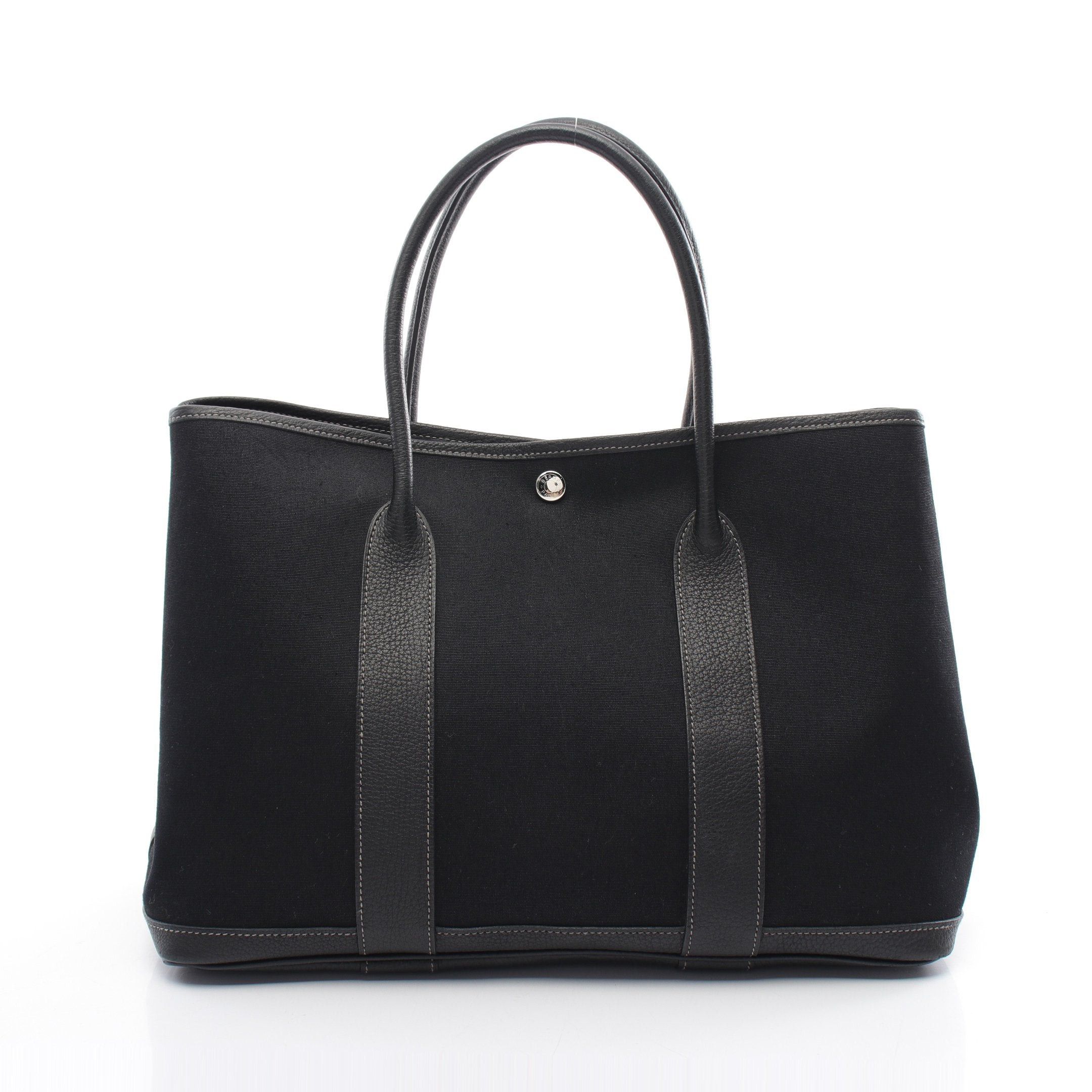Hermes Hermes Garden Party Pm Handbag Tote Bag Toile Officier Negonda Leather Black Silver Hardware □L Stamp Size ONE SIZE - 1 Thumbnail