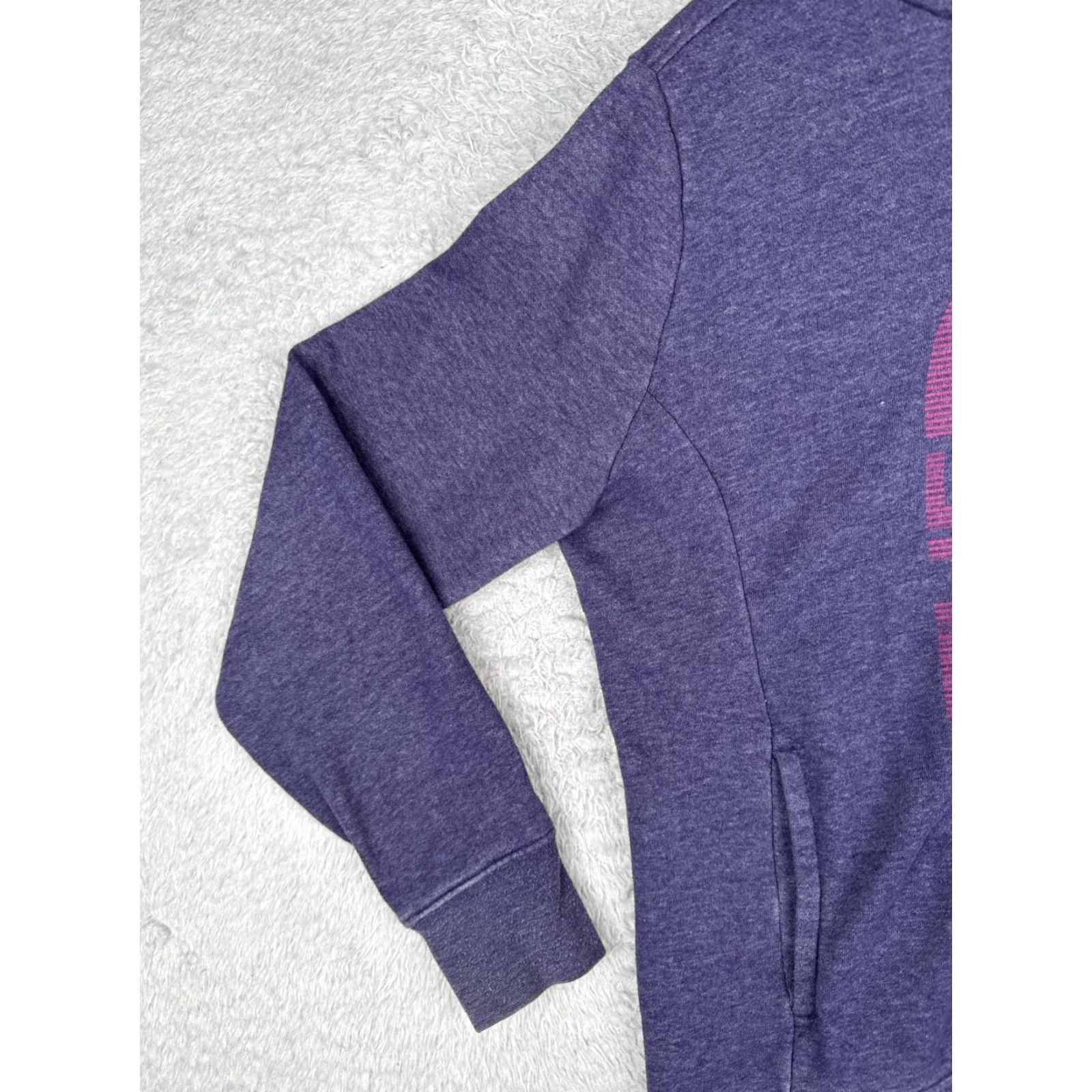 The North Face The North Face Hoodie Women Small Purple Pullover Pockets Cotton Blend Logo Sweatshirt Pullover Size S / US 4 / IT 40 - 3 Thumbnail