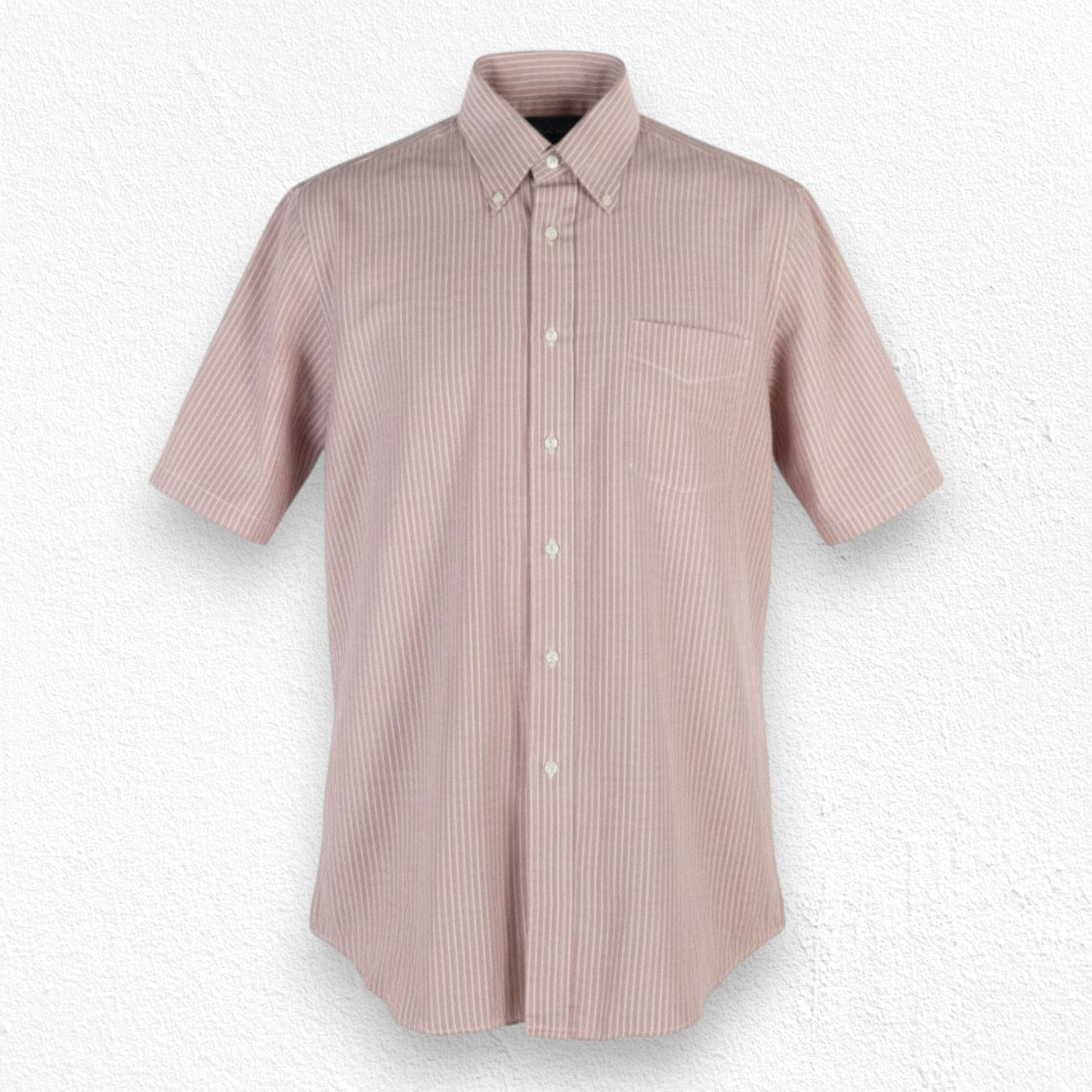 Vintage 60s Red Striped Retro Workwear Button Down Size Medium Size US M / EU 48-50 / 2 - 1 Thumbnail