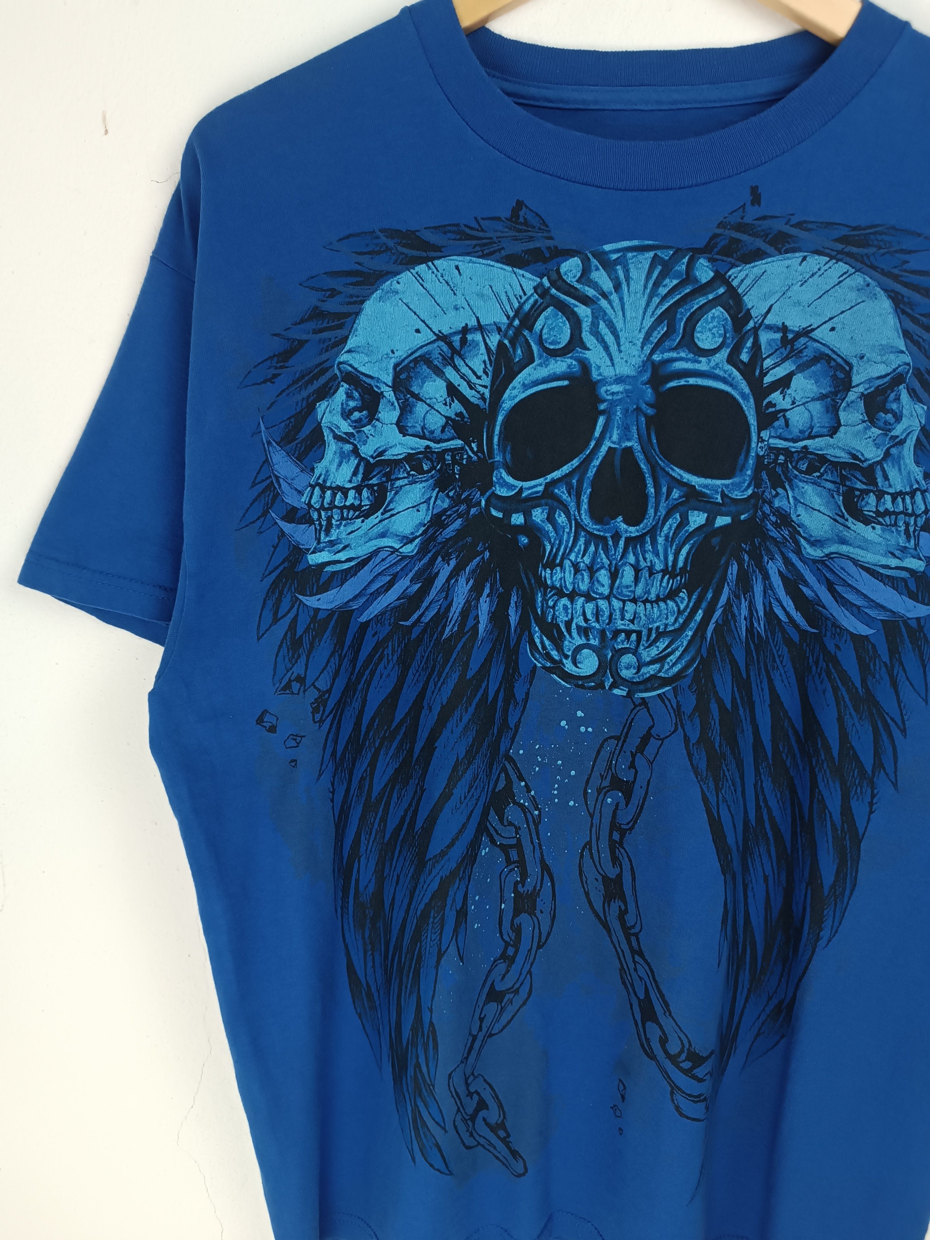 Vintage VINTAGE Y2K SKULL TRIBAL AFFLICTION TAPOUT ISFIXWASNINE LGB Size US L / EU 52-54 / 3 - 5 Thumbnail