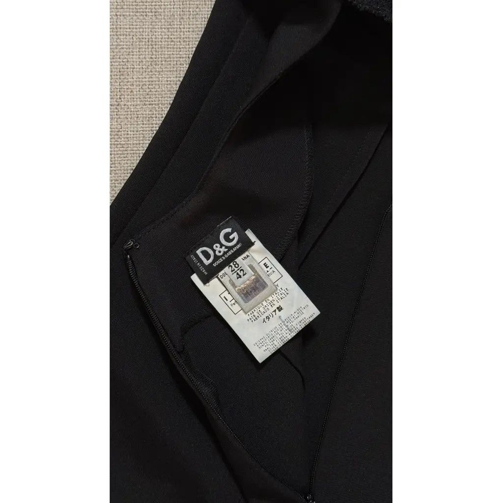 Dolce & Gabbana D&G Black Lace Bottom Vintage Knee-Length Bodycon Dress IT42 Size M / US 6-8 / IT 42-44 - 9 Thumbnail