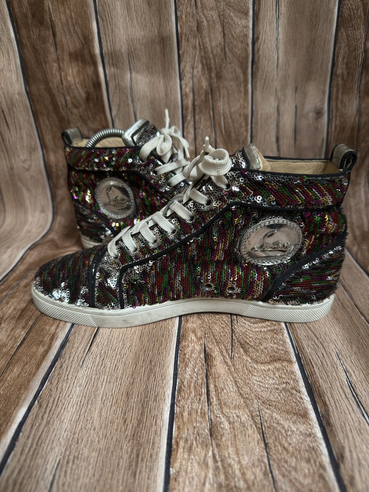 Christian Louboutin ❤️🔥Bip bip sequin trainers Size US 7.5 / IT 37.5 - 9 Thumbnail