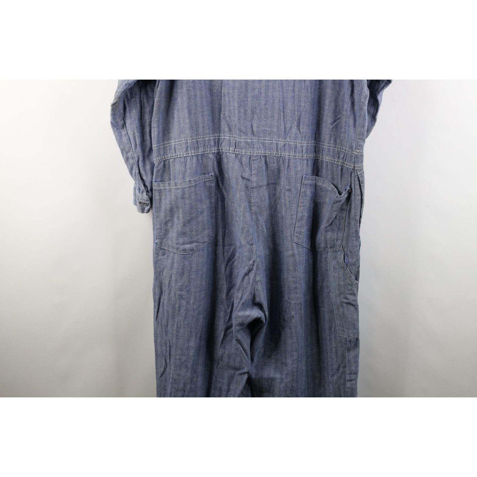Vintage Vintage 60s Streetwear Herringbone Twill Denim Coveralls Size US 38 / EU 54 - 16 Thumbnail