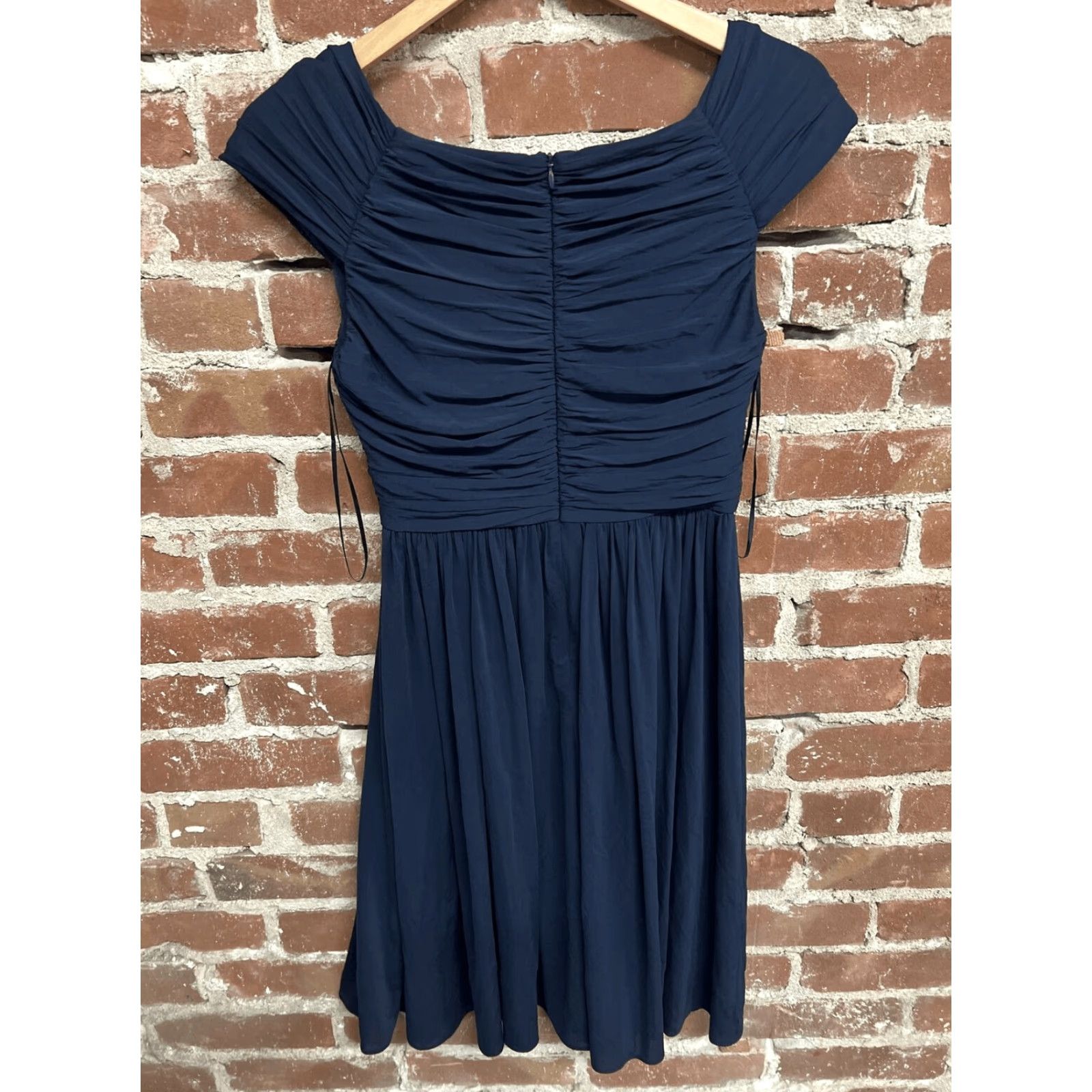 J.Crew VINTAGE J. Crew Matilda Navy Jersey Bridesmaid Midi Dress Size 4 Formal Blue Prom Size S / US 4 / IT 40 - 3 Thumbnail