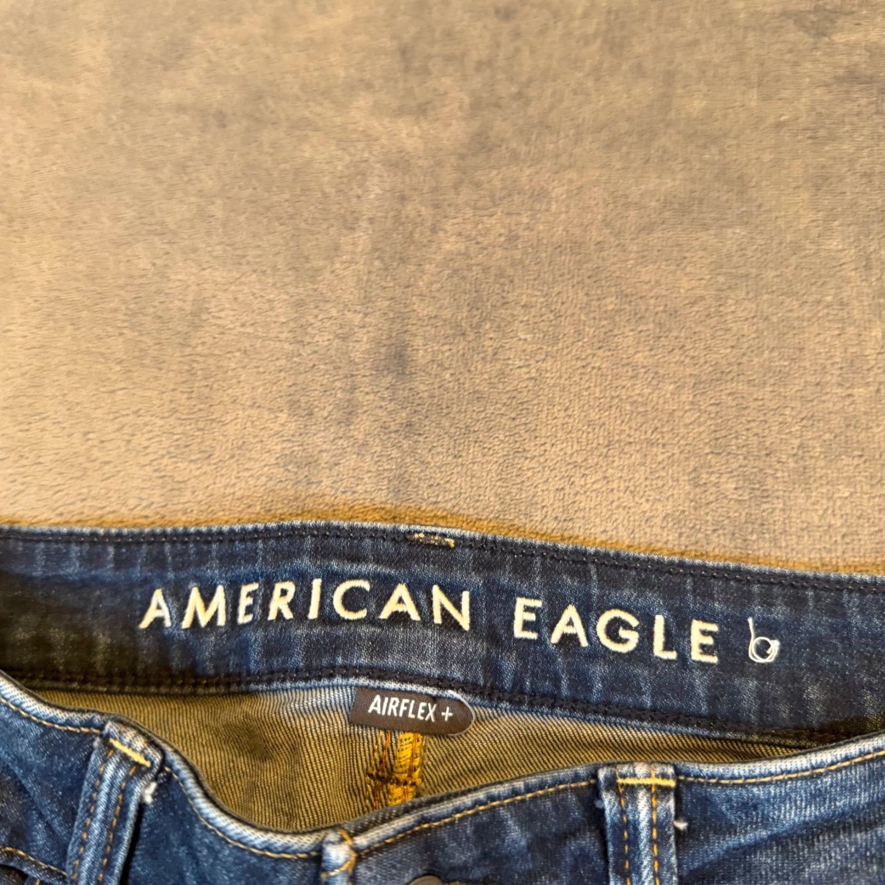 Vintage American Eagle Jeans Athletic Fit Airflex+ 30x32 Denim Blue Stretch 5-Pocket Mens Jeans Size US 30 / EU 46 - 2 Thumbnail