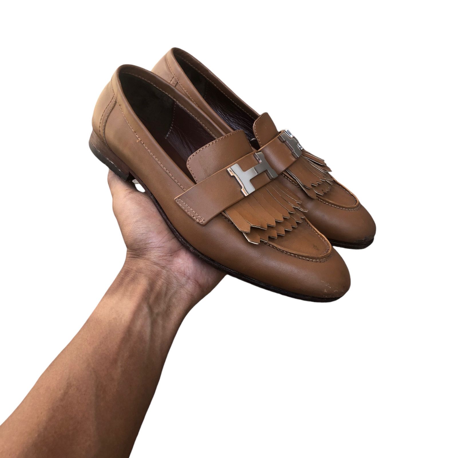 Hermes 🔥HERMES Goatskin Womens Royal Loafers 36 Naturel Size US 6 / IT 36 - 1 Thumbnail