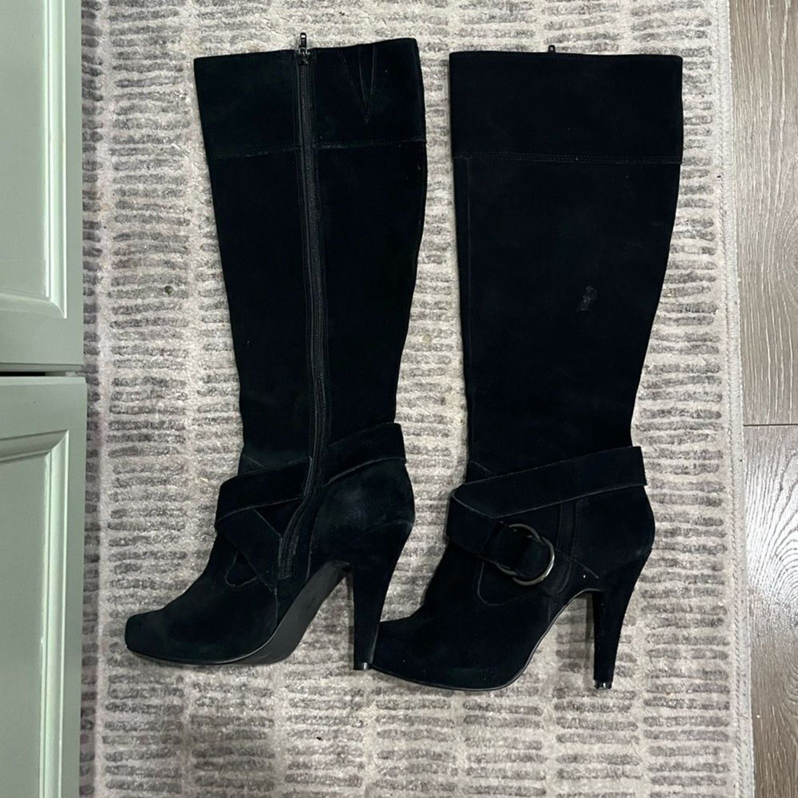 Steve Madden Steve Madden Ballott Suede Knee High Boots Black Size 9 Size US 9 / IT 39 - 1 Thumbnail