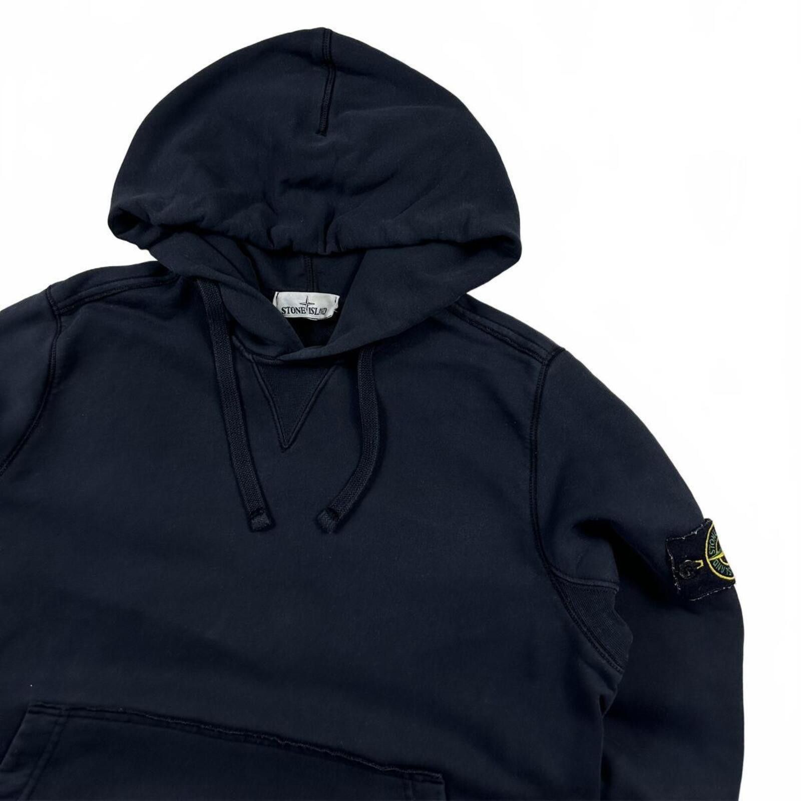 Stone Island Stone Island Cotton Pullover Hoodie Navy Blue Medium Size US M / EU 48-50 / 2 - 2 Thumbnail