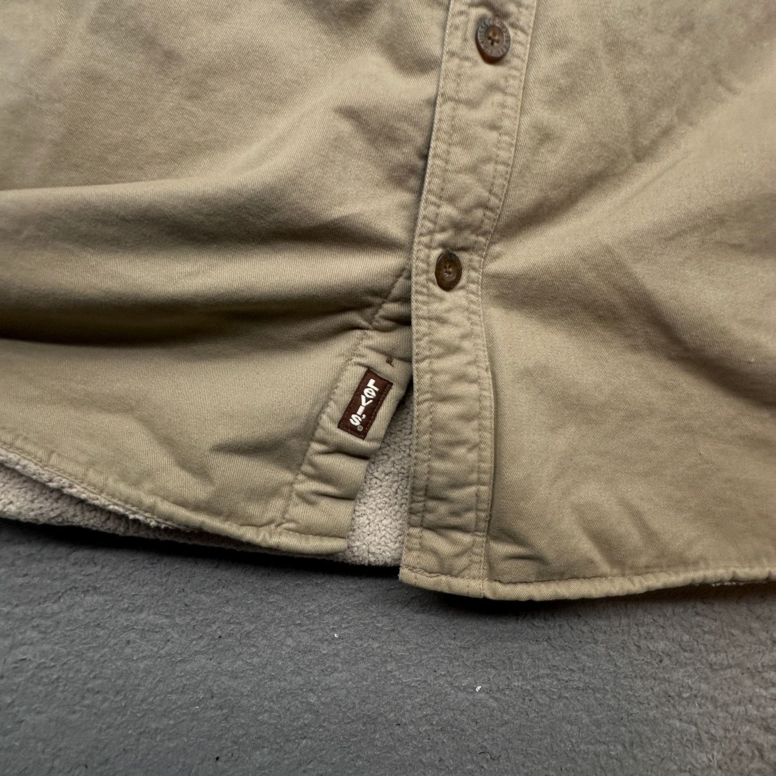 Levi's Levis Button Twill Sherpa Fleece Lined Shirt Men XXL Shacket Size US XXL / EU 58 / 5 - 8 Thumbnail