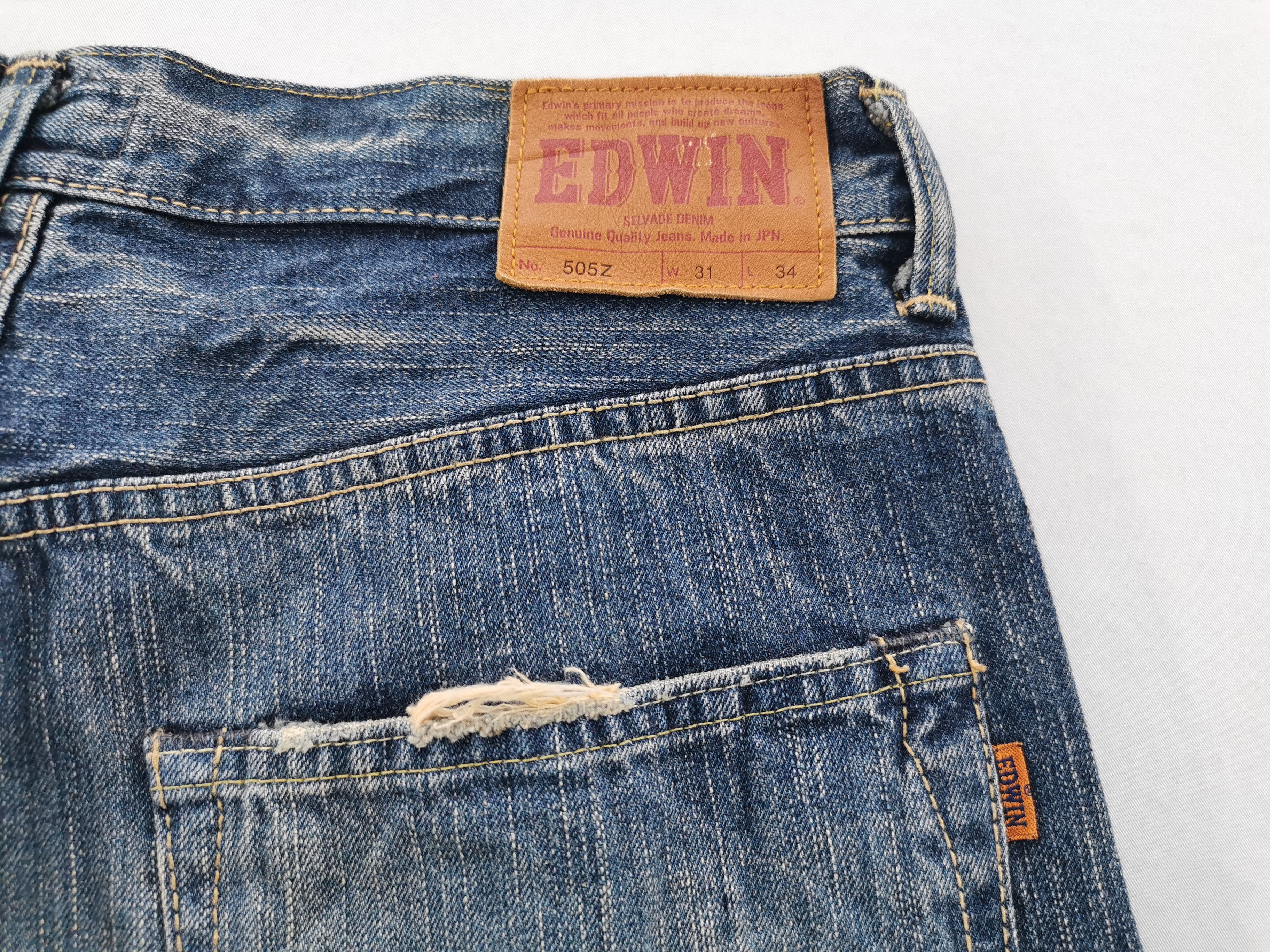 Edwin Distressed Vintage Edwin 505Z Selvedge Denim Made In Japan Size US 30 / EU 46 - 7 Thumbnail