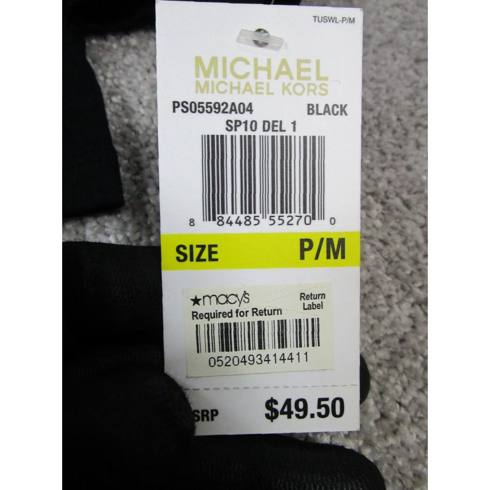 Michael Kors MICHAEL KORS Black Blouse Womens Petite Medium Long Sleeve Round Neck Pullover Solid Size M / US 6-8 / IT 42-44 - 3 Thumbnail
