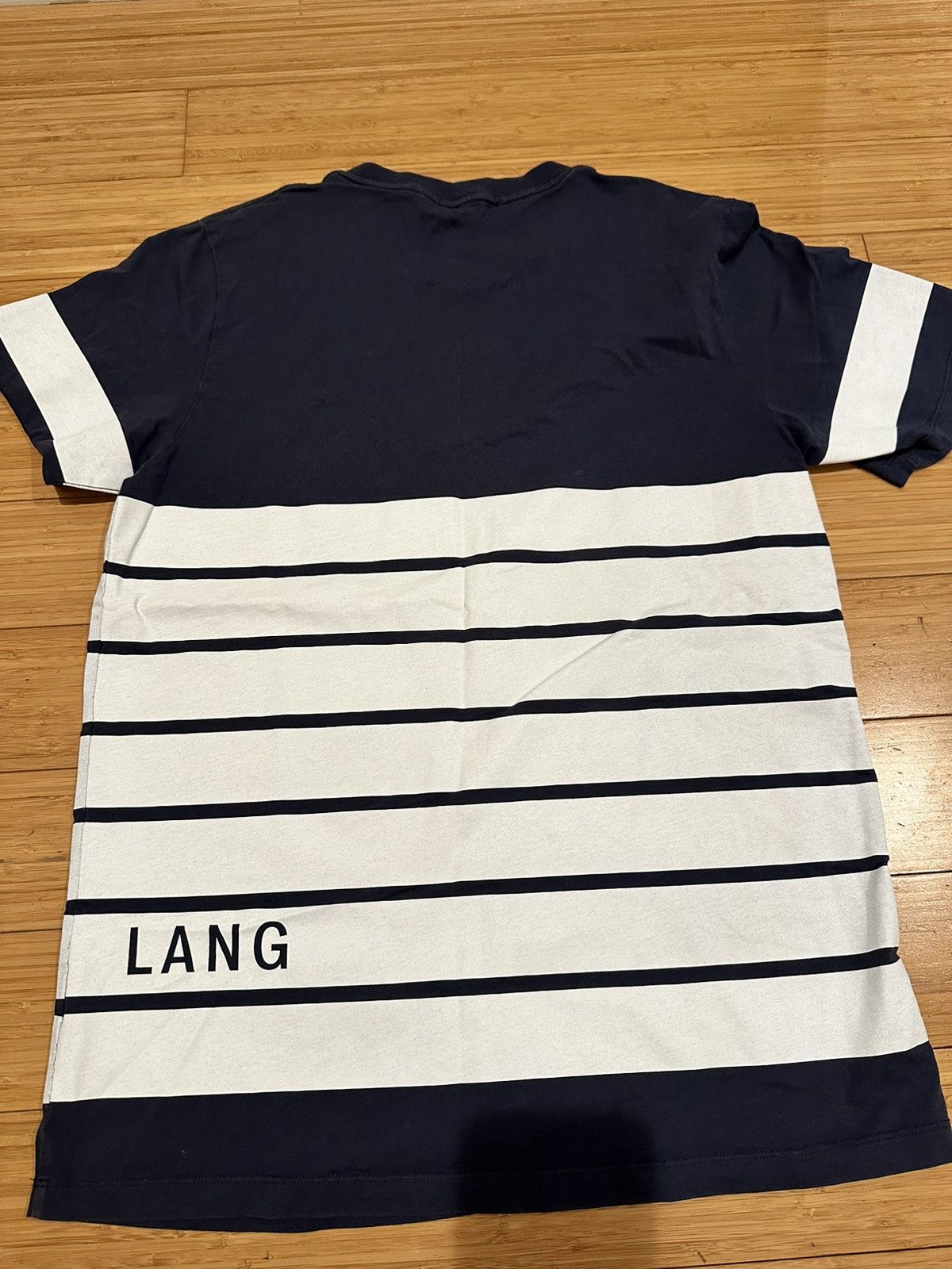 Helmut Lang Men's Helmut Lang Logo Stripe T-Shirt Size XL Size US S / EU 44-46 / 1 - 2 Thumbnail