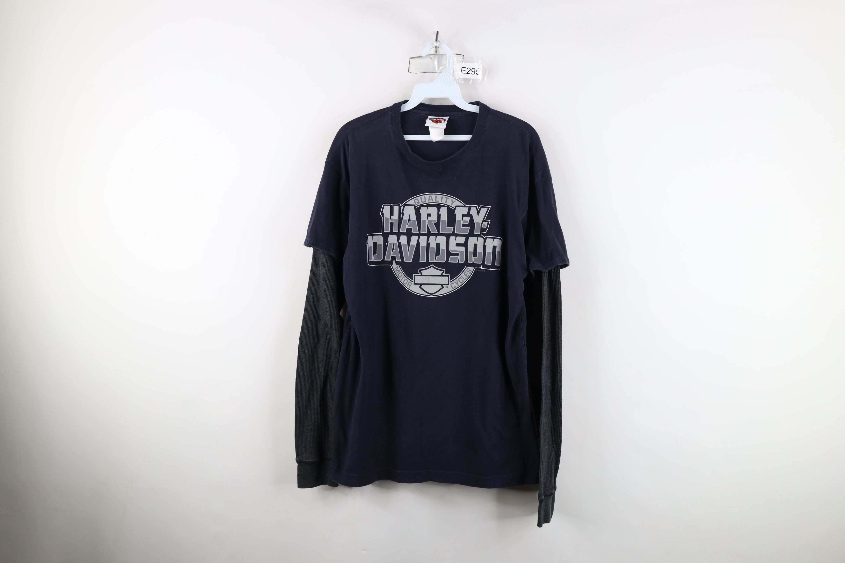 Harley Davidson Vintage Harley Davidson Waffle Knit Long Sleeve T-Shirt Size US L / EU 52-54 / 3 - 1 Thumbnail