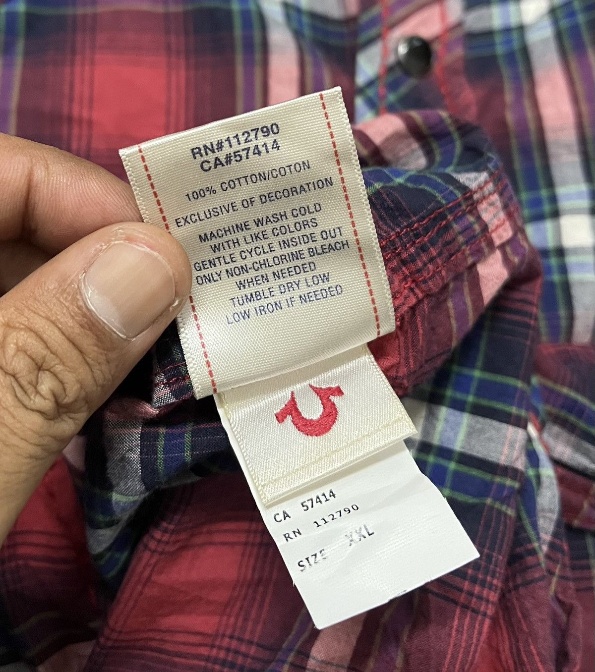 True Religion TRUE RELIGION Western Flannel Rare Button Up Shirt Size US XL / EU 56 / 4 - 11 Thumbnail