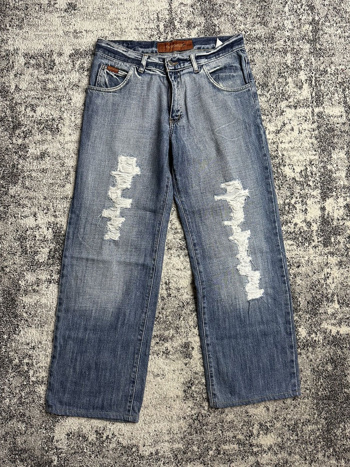 Vintage Enriconejeb Denim Vintage StreetWear Rare Y2K Avant Gard Size US 33 - 4 Thumbnail