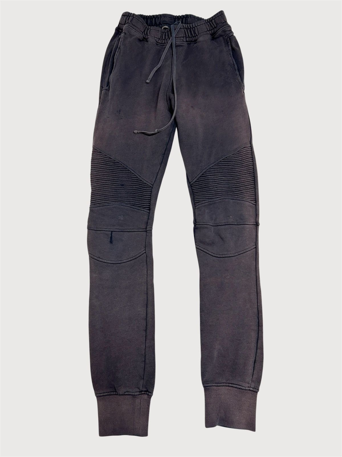 Balmain SS2014 Purple Sunfaded Distressed Biker Sweatpants Size US 30 / EU 46 - 1 Thumbnail