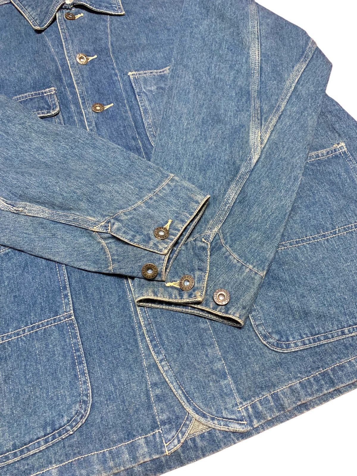 If Six Was Nine Vintage Bayleaf Denim Worker Button Jacket Size US M / EU 48-50 / 2 - 8 Thumbnail