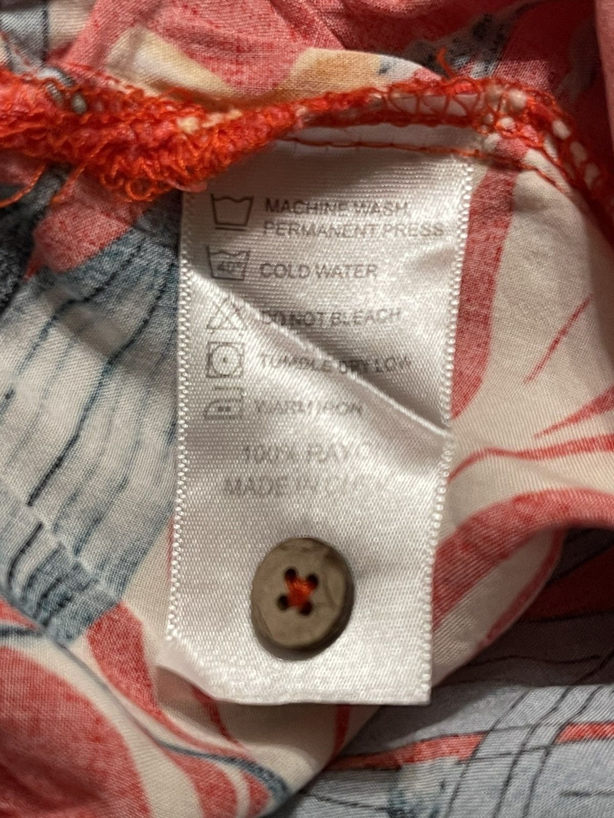 Other Red Floral Hawaiian Print Men’s Small Button Down Shirt Size US S / EU 44-46 / 1 - 7 Thumbnail