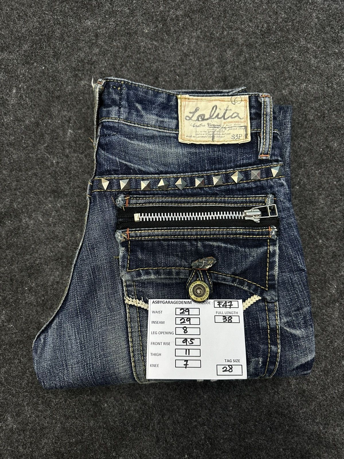 Hysteric Glamour Lolita Concert Club Flare Distressed Denim 29x29 F47 Size US 29 - 17 Thumbnail