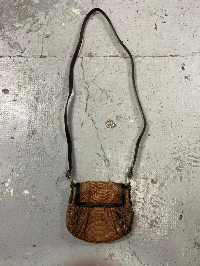 Fendi Fendi Brown Python Skin Leather Shoulder Bag Size ONE SIZE - 6 Thumbnail