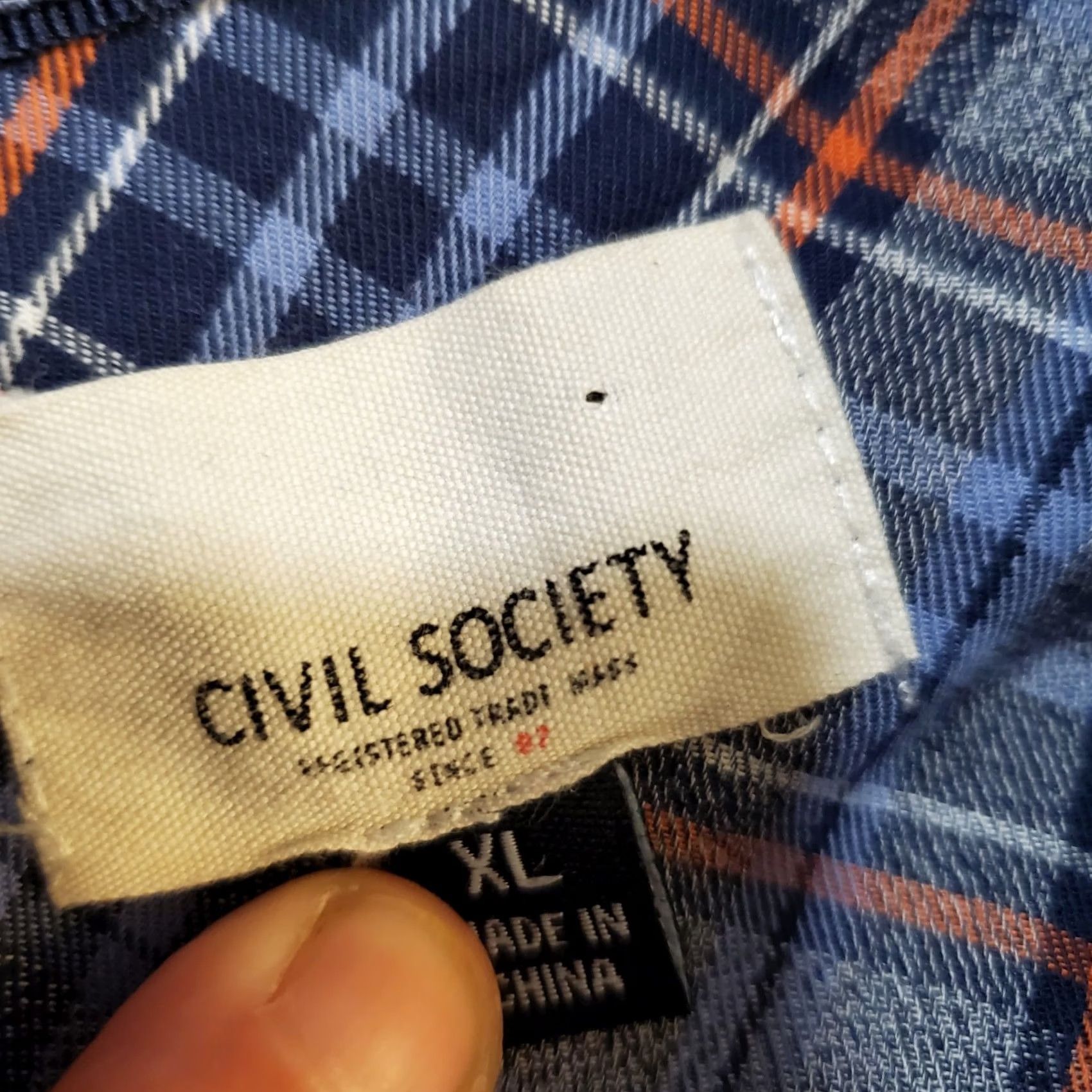 Vintage Civil Society Mens XL Blue Plaid Button-Down Shirt NWOT Preppy Academia Shirt Size US XL / EU 56 / 4 - 6 Thumbnail