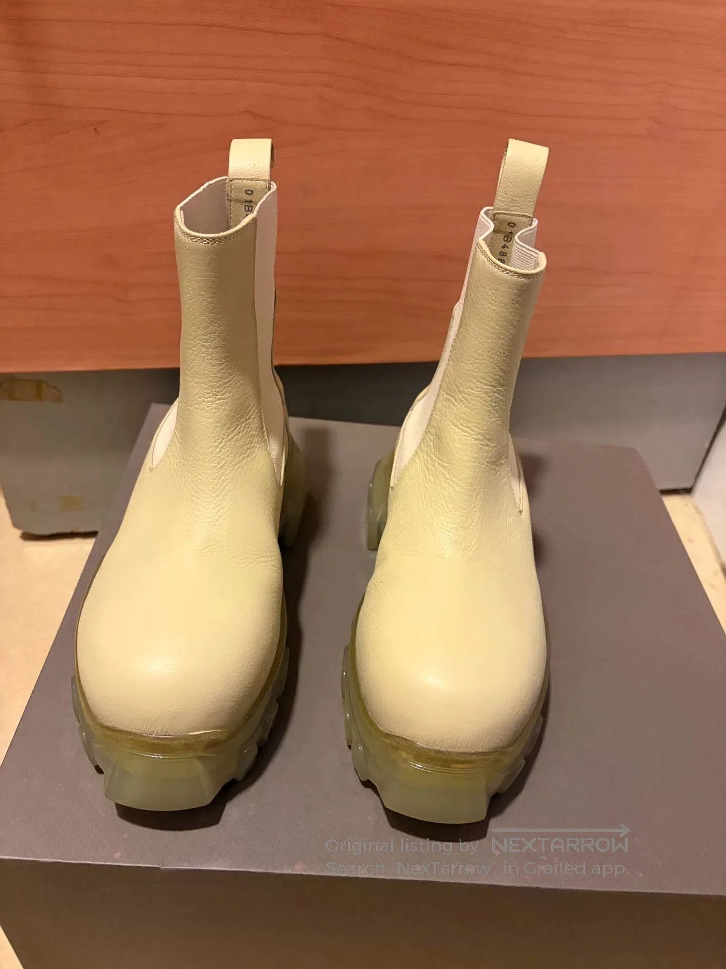 Rick Owens Rick Owens Beige Chelsea Boots. Size US 4 / IT 34 - 1 Thumbnail