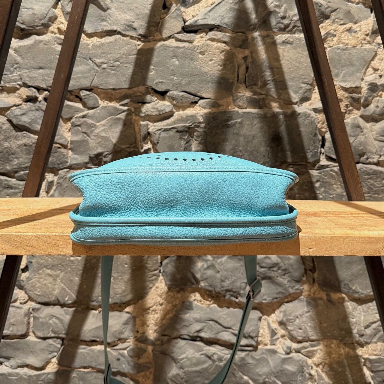Hermes Hermès 2015 Bleu Atoll Clemence Evelyne III Crossbody Bag Size ONE SIZE - 5 Thumbnail