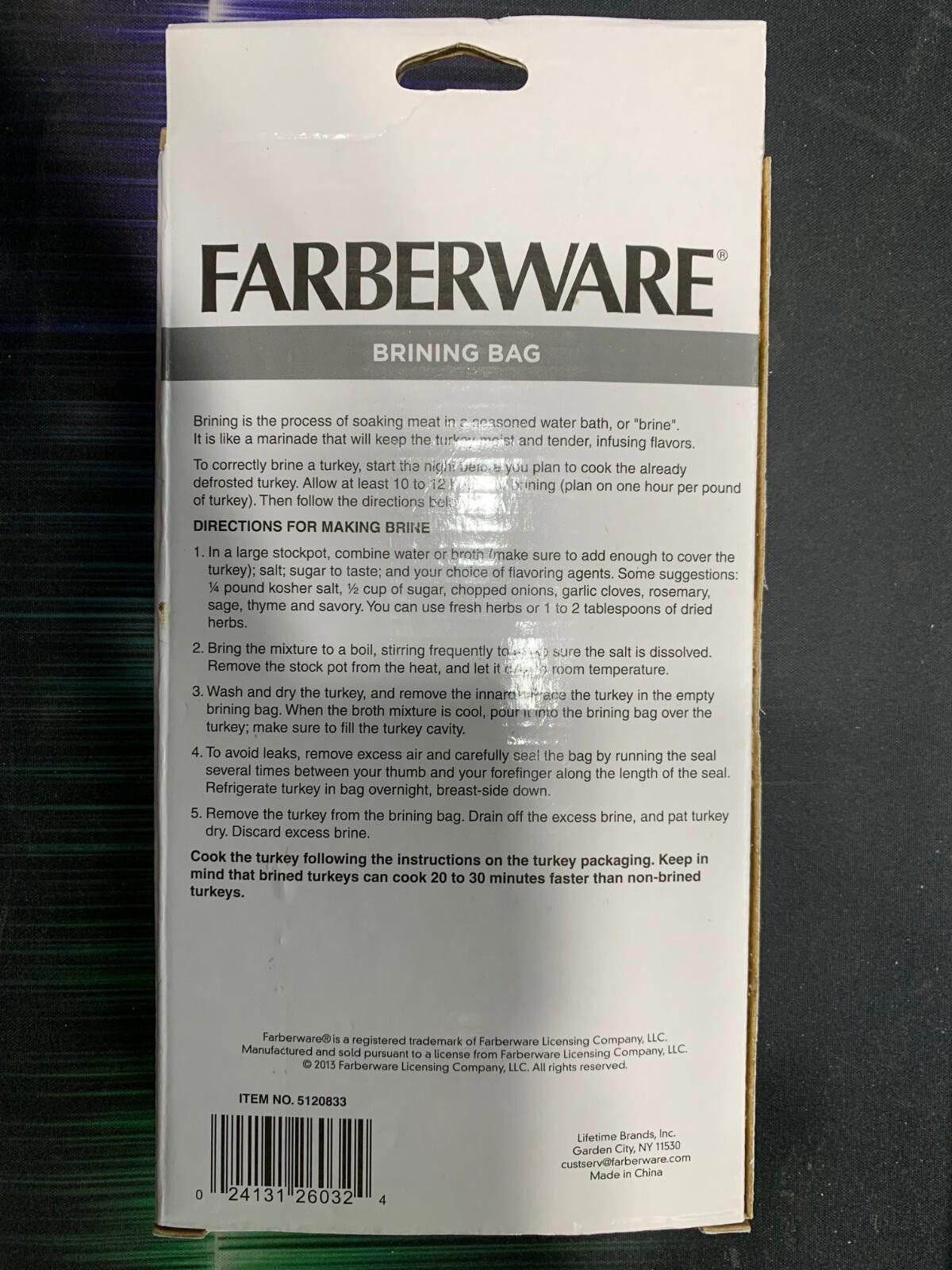 Other Farberware Roasting Brining Bag Heavy-Duty Size ONE SIZE - 4 Thumbnail