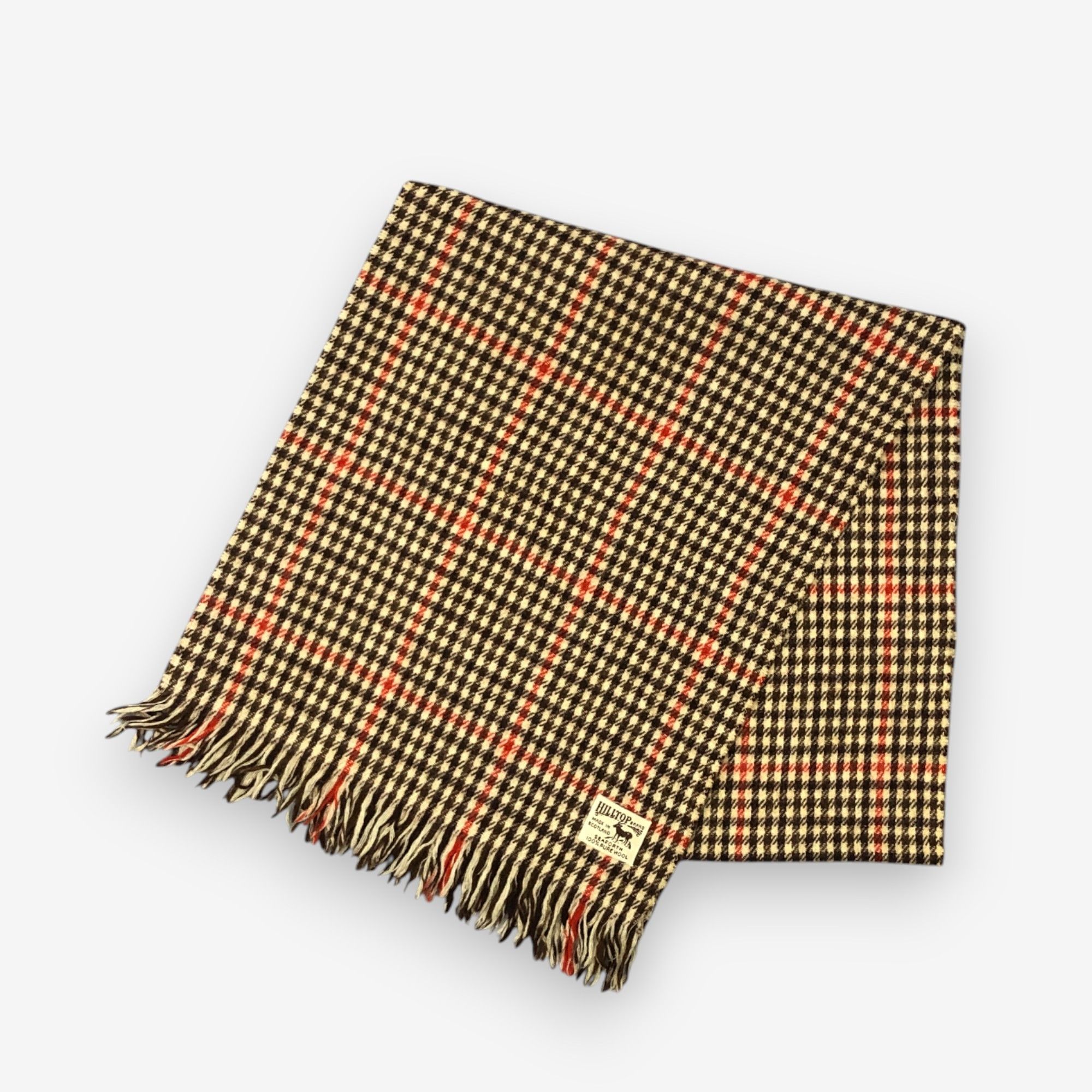Japanese Brand Vintage Hilltop Scarf Muffler Wool Plaid Winter Scarves Size ONE SIZE - 3 Thumbnail
