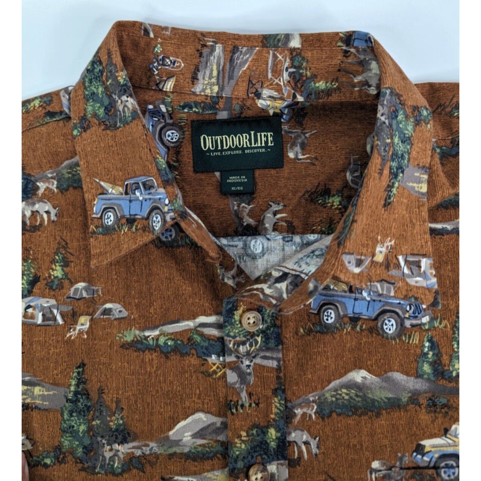 Alife Outdoor Life Shirt Men's XL Long Sleeve Orange Camping Hunting Outdoor Button-Up Size US XL / EU 56 / 4 - 7 Thumbnail