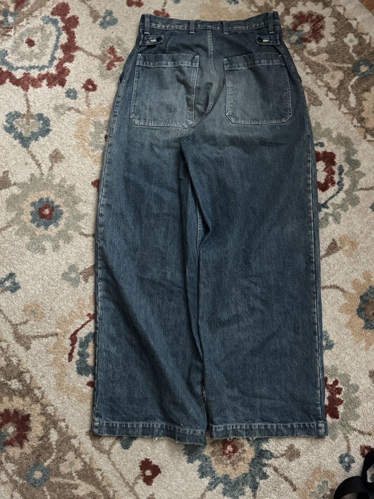 Kapital Kapital 14oz Denim Fatigue Baggy Pants (Rushfield Remake) Size US 31 - 2 Thumbnail