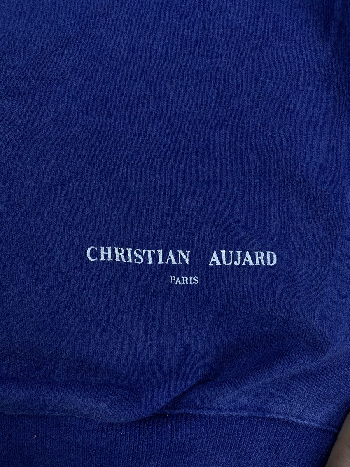 Designer × Japanese Brand × Vintage Vintage 90s Christian Aujard Paris Blue Sweatshirt Size US L / EU 52-54 / 3 - 5 Thumbnail