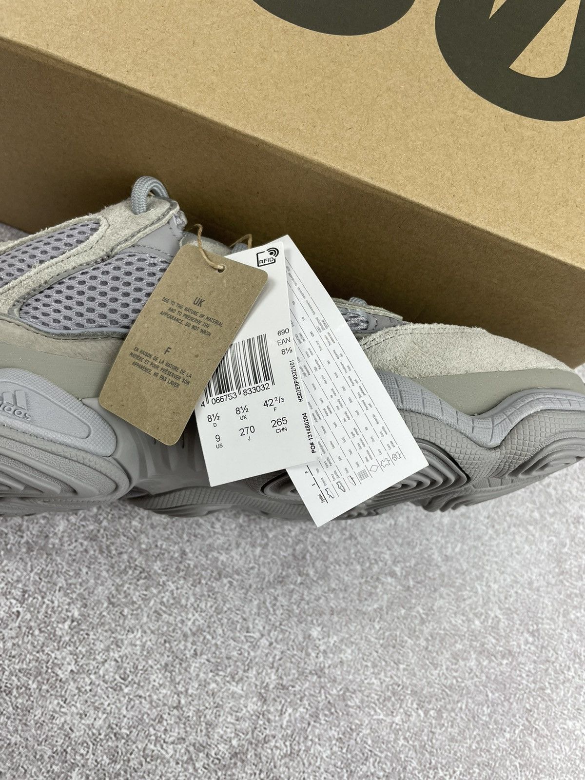 Adidas × Kanye West Adidas Kanye West Yeezy 500 Stone Salt Size 9 Size US 9 / EU 42 - 10 Thumbnail