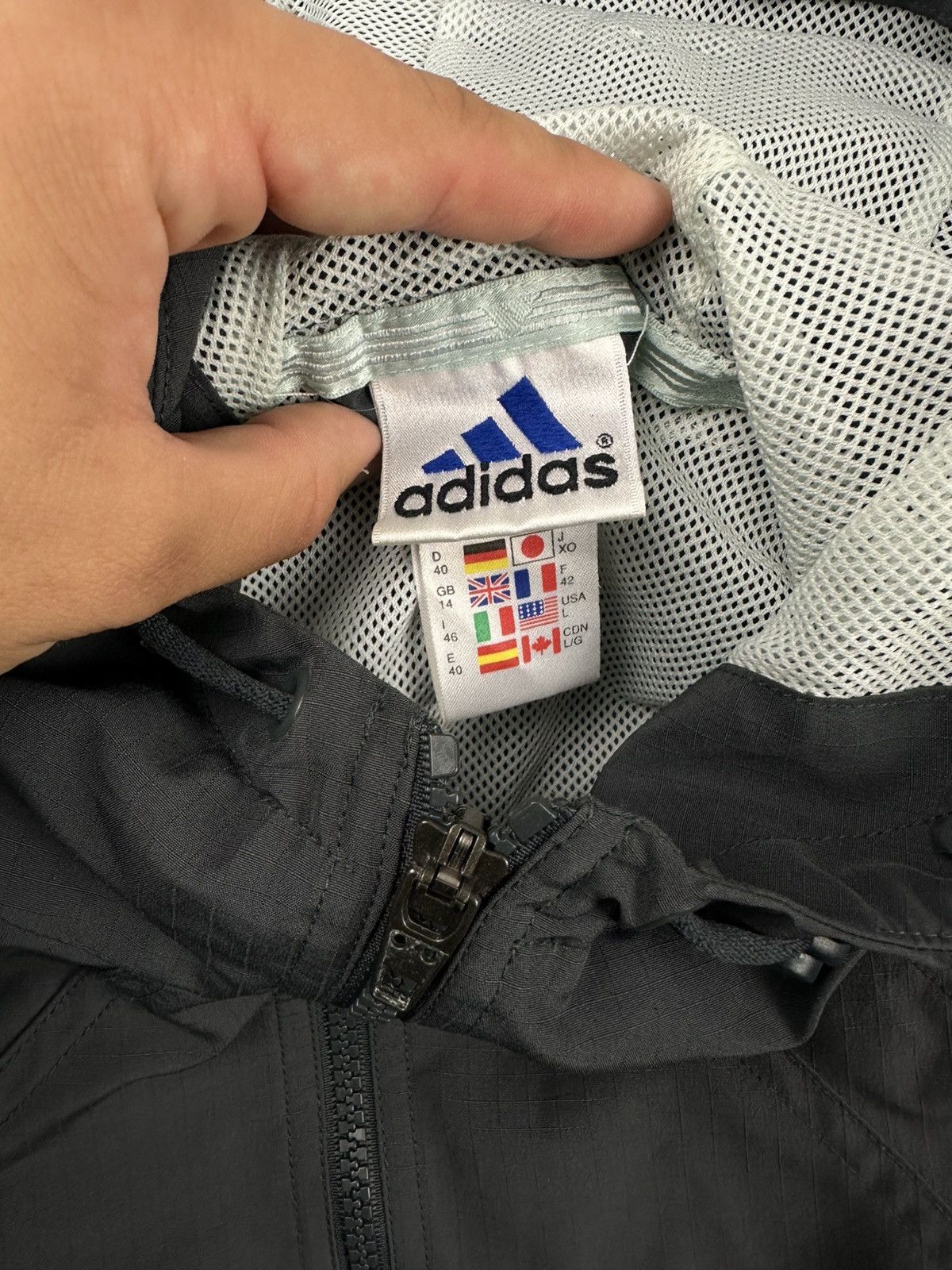 Adidas Vintage Y2K Adidas Anorak Jacket 90s Drill rare retro Size US L / EU 52-54 / 3 - 5 Thumbnail