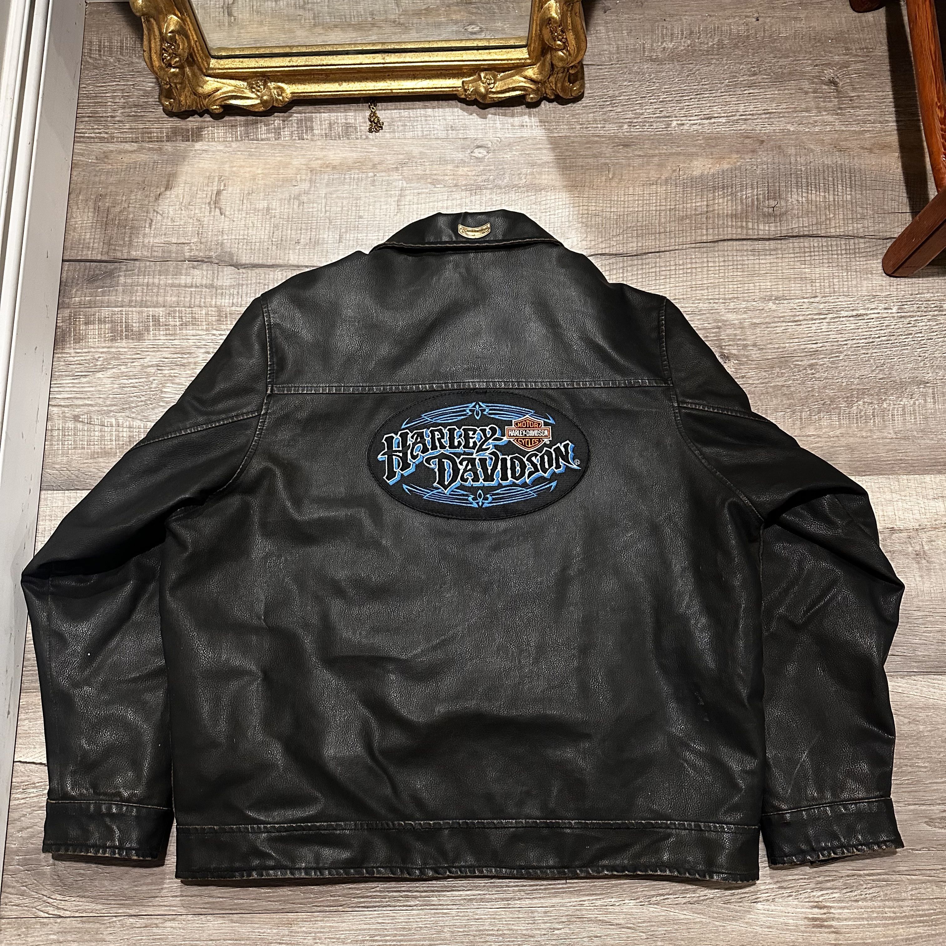 Harley Davidson Mens Vintage Harley Davidson Leather Jacket Size US L / EU 52-54 / 3 - 1 Thumbnail