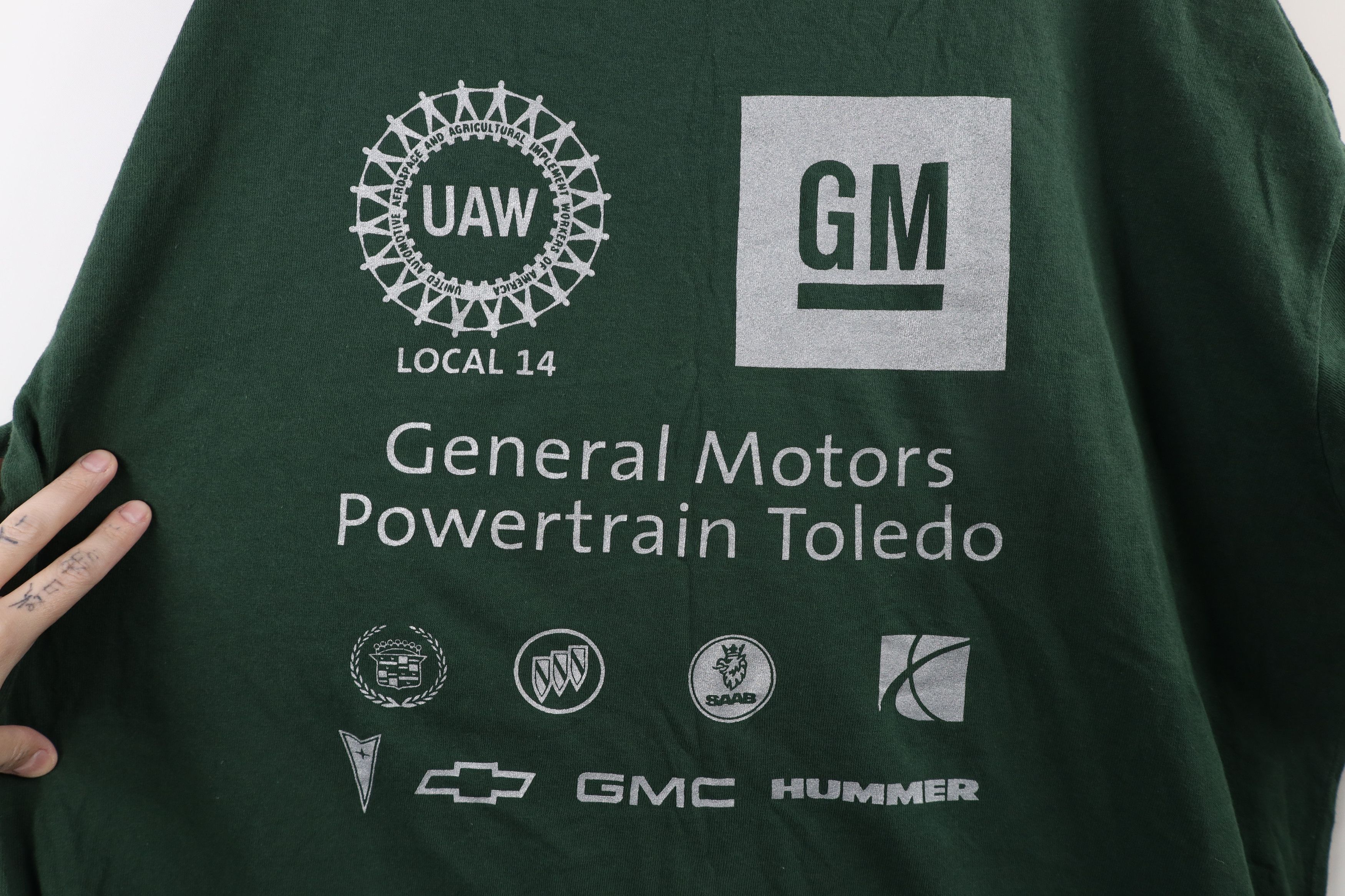 Vintage Vintage 90s Y2K Union Made Motors UAW Powertrain T-Shirt USA Size US XXL / EU 58 / 5 - 9 Thumbnail